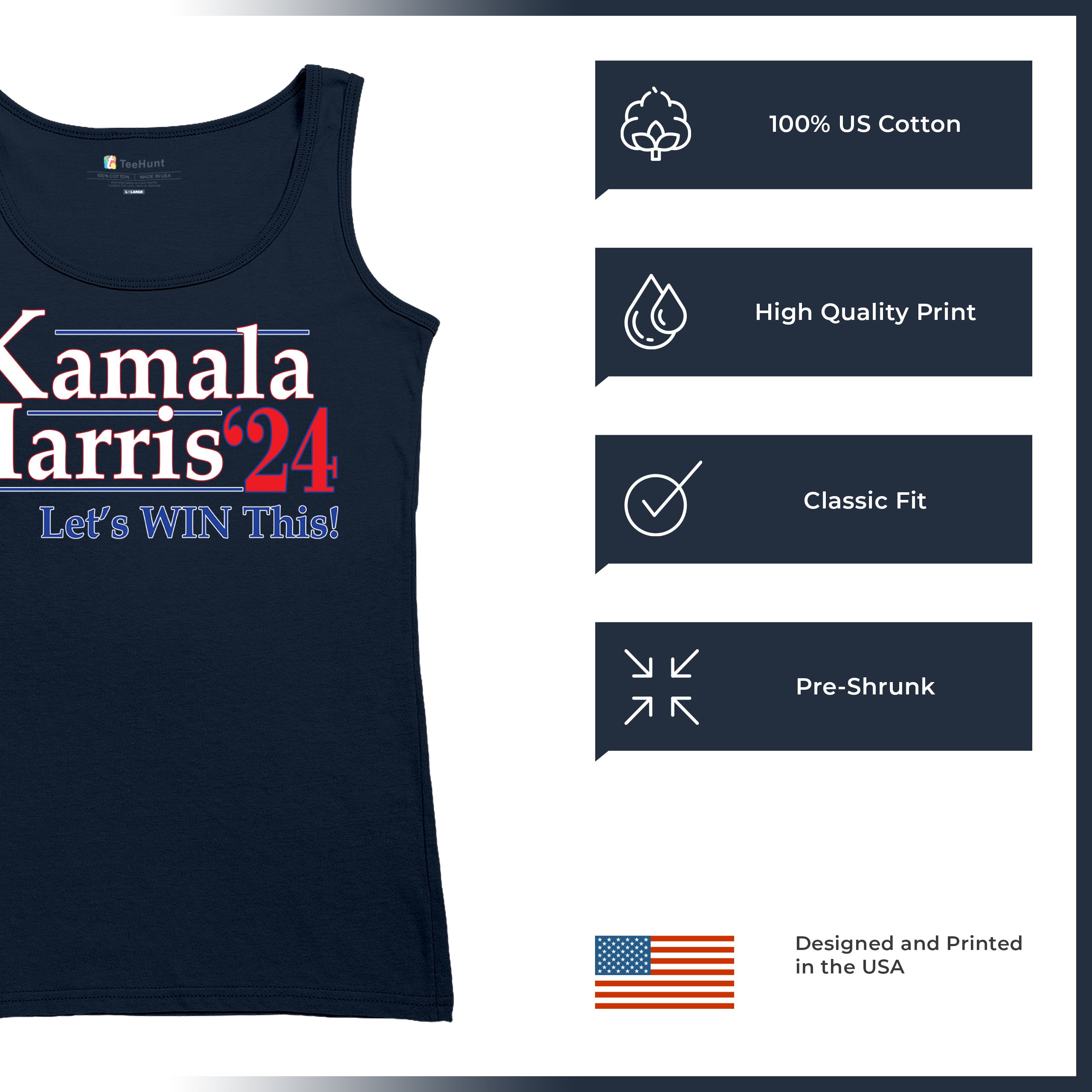 Kamala Harris 2024 Women's Tank Top US President Democrat Madam I'm Speaking - Picture 28 of 36
