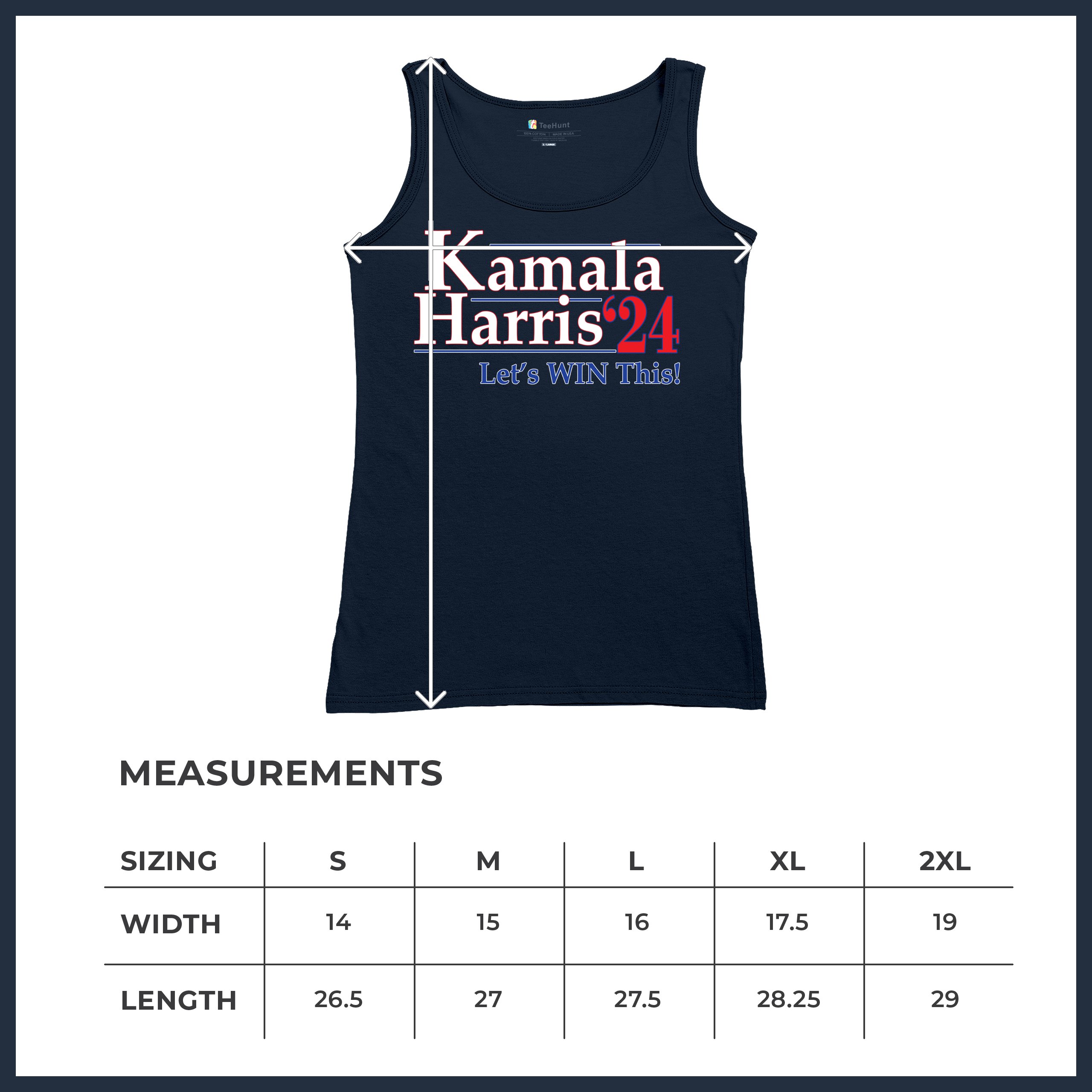 Kamala Harris 2024 Women's Tank Top US President Democrat Madam I'm Speaking - Picture 29 of 36