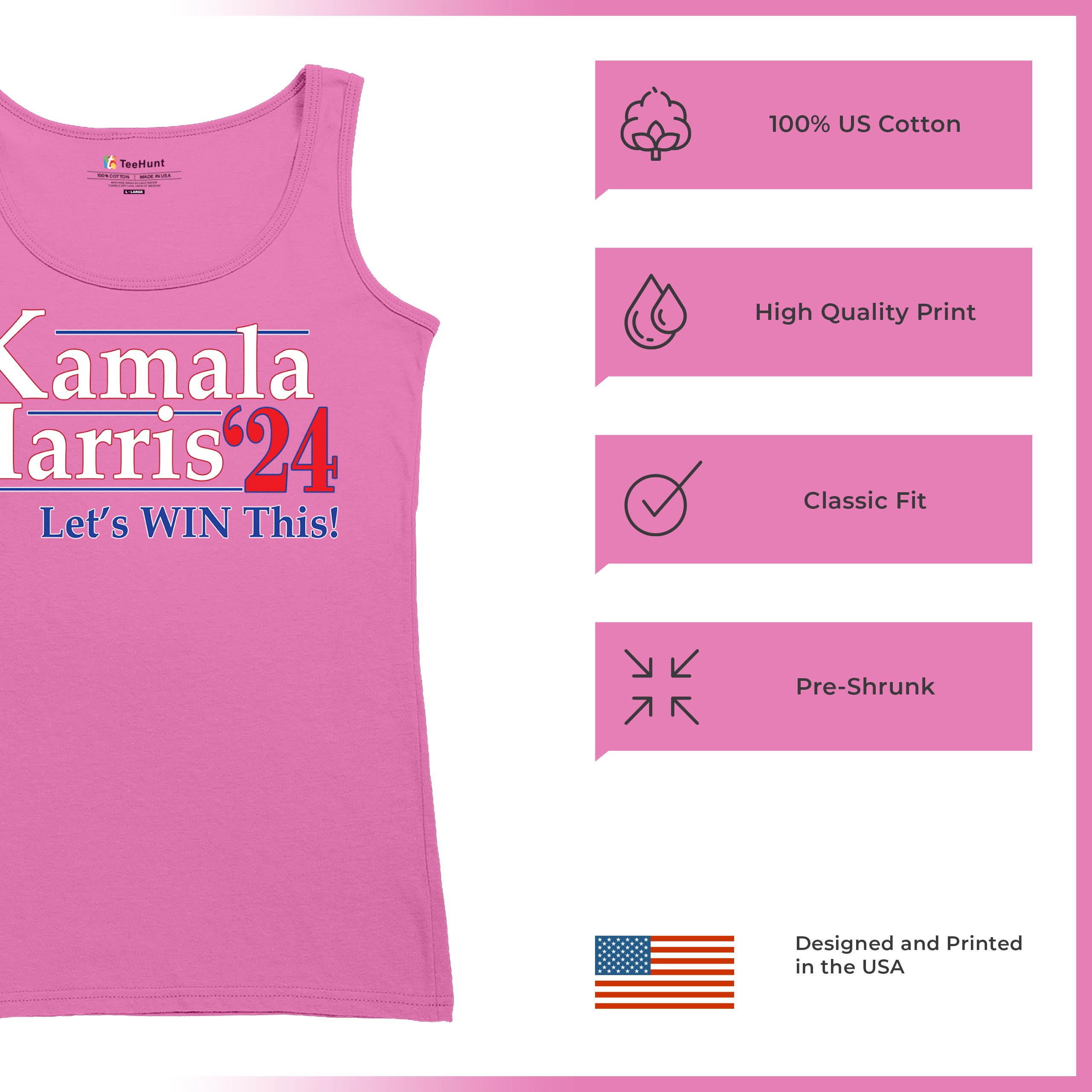 Kamala Harris 2024 Women's Tank Top US President Democrat Madam I'm Speaking - Picture 35 of 36