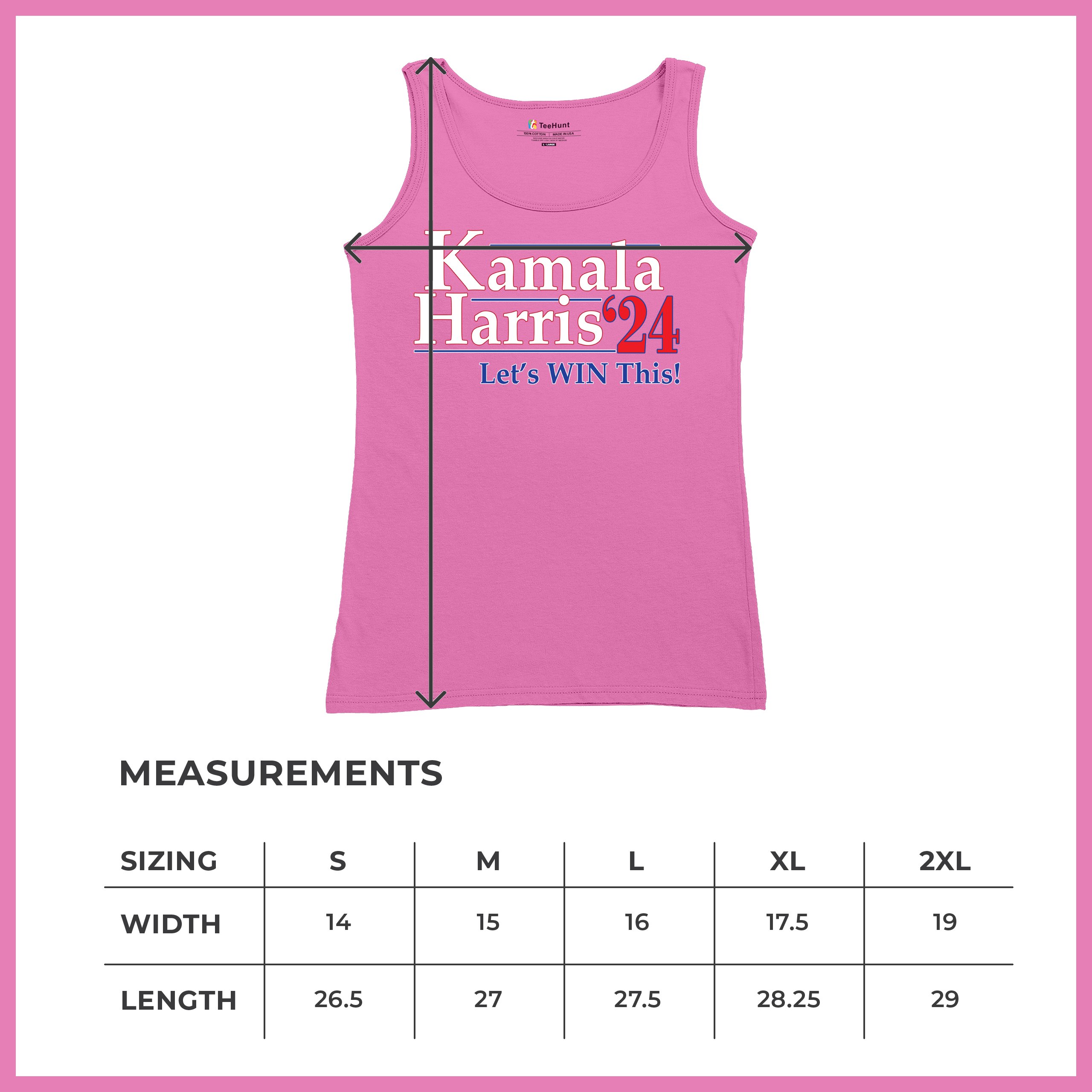 Kamala Harris 2024 Women's Tank Top US President Democrat Madam I'm Speaking - Picture 36 of 36