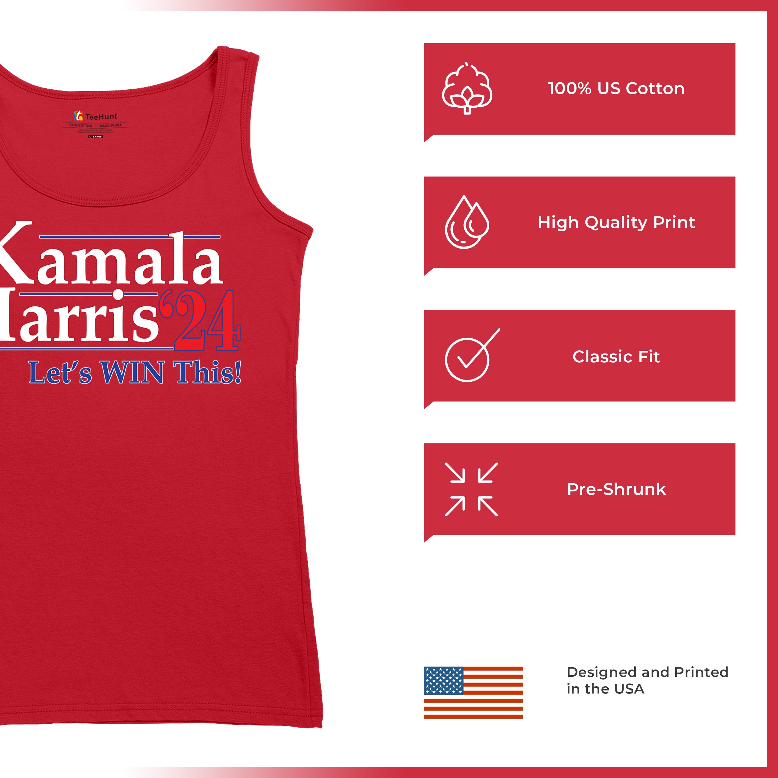 Kamala Harris 2024 Women's Tank Top US President Democrat Madam I'm Speaking - Picture 14 of 36