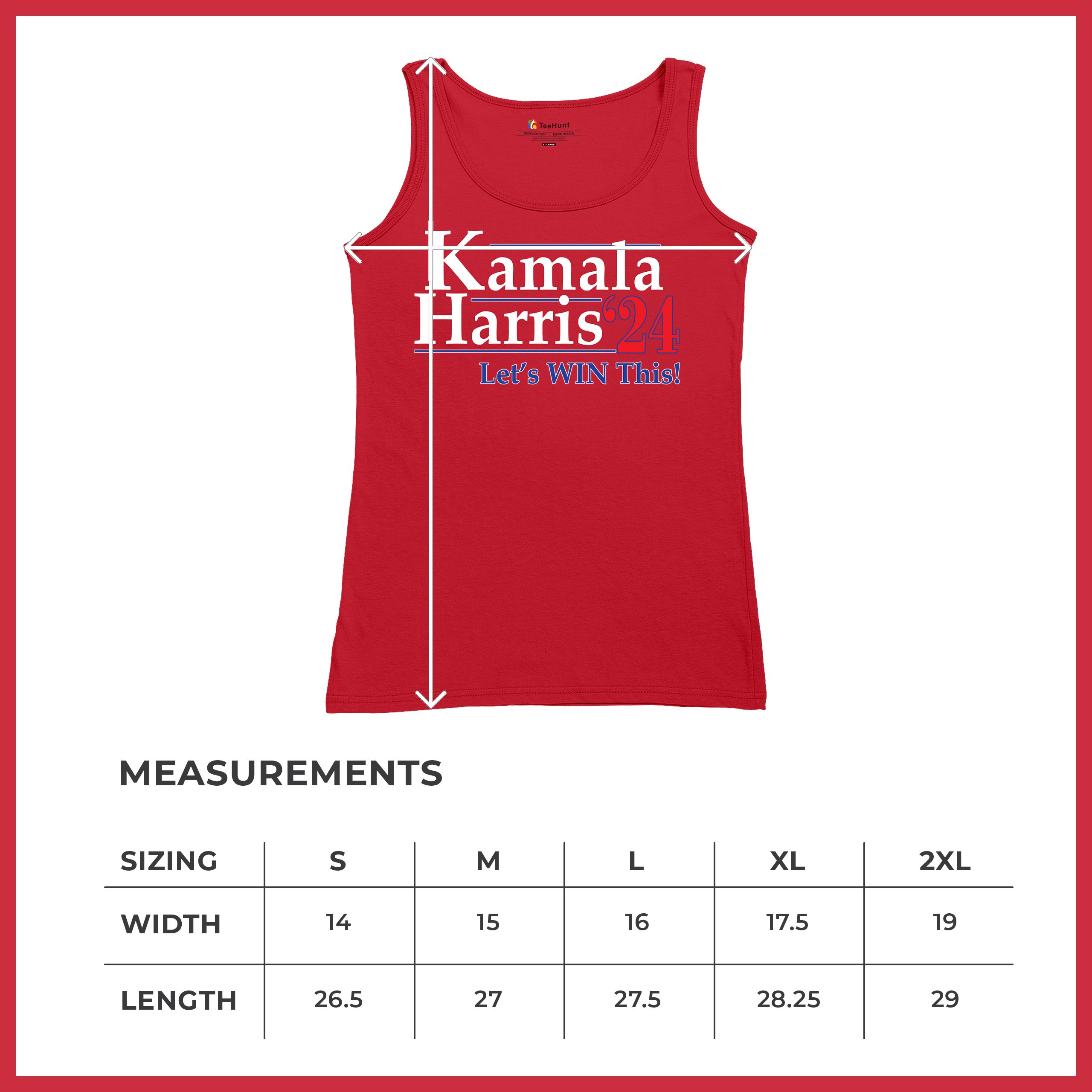 Kamala Harris 2024 Women's Tank Top US President Democrat Madam I'm Speaking - Picture 15 of 36