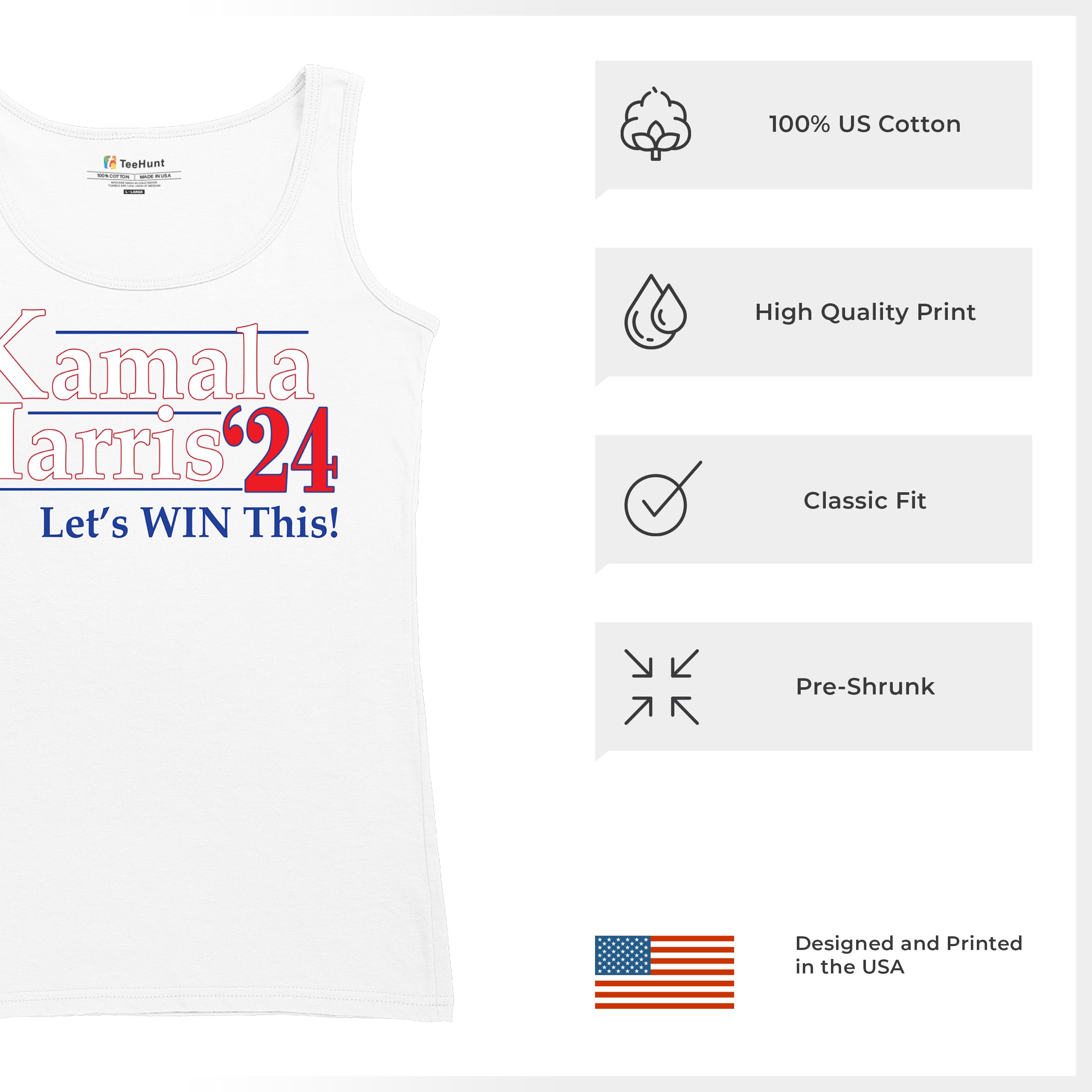 Kamala Harris 2024 Women's Tank Top US President Democrat Madam I'm Speaking - Picture 21 of 36