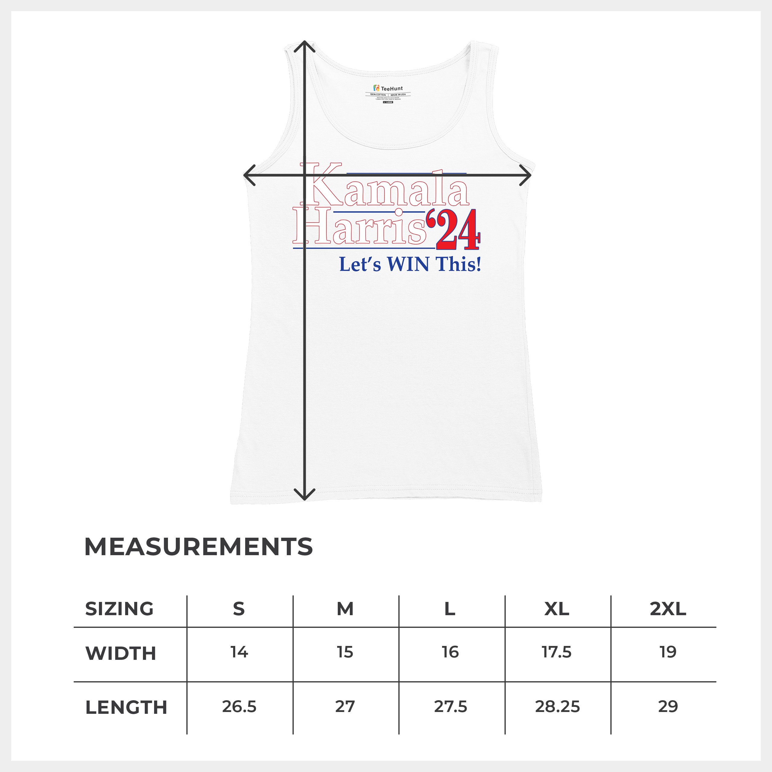 Kamala Harris 2024 Women's Tank Top US President Democrat Madam I'm Speaking - Picture 22 of 36