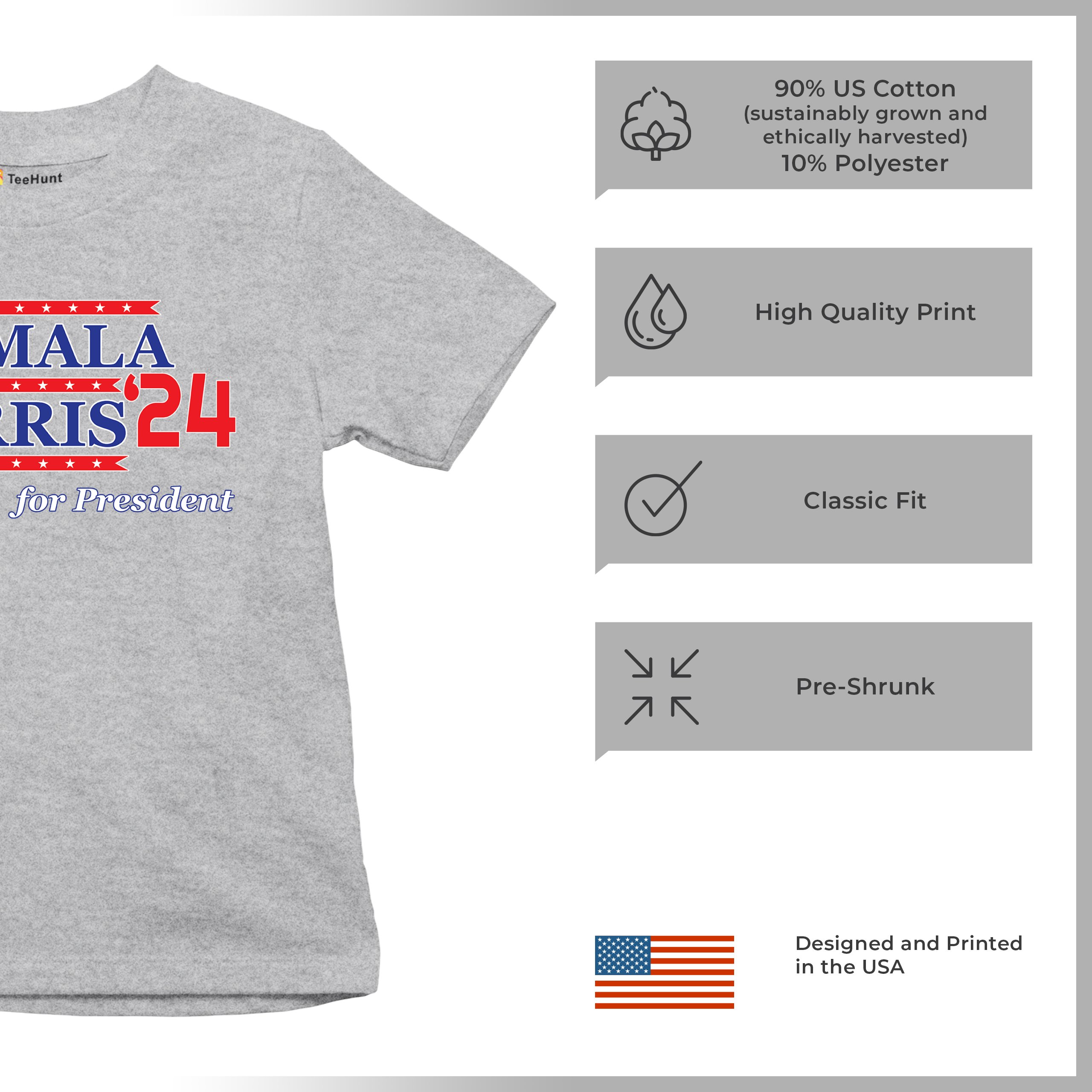 Kamala Harris '24 Youth T-shirt Lets Win This Madam President Im Speaking Kids - Picture 14 of 50