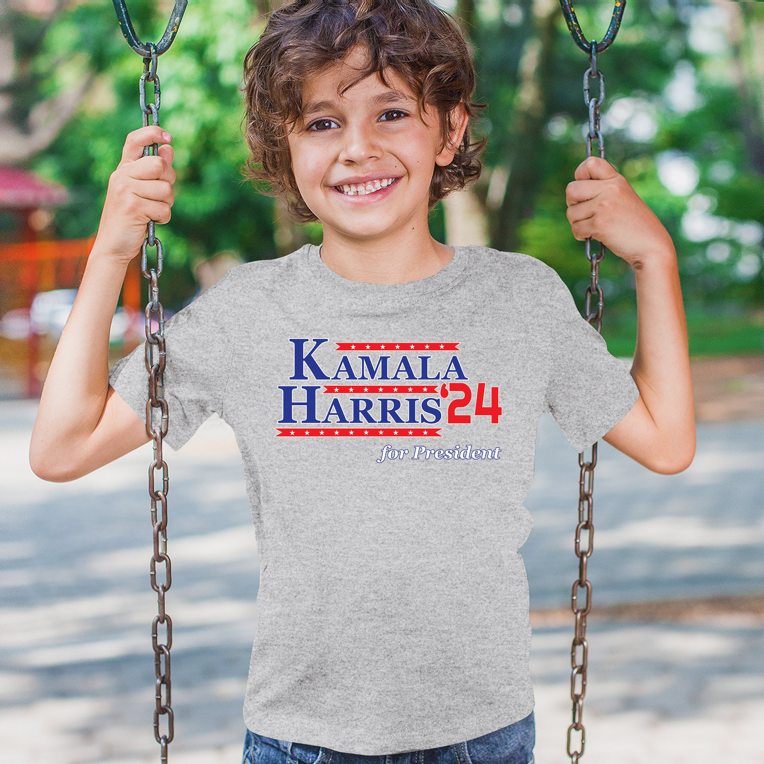 Kamala Harris '24 Youth T-shirt Lets Win This Madam President Im Speaking Kids - Picture 12 of 50