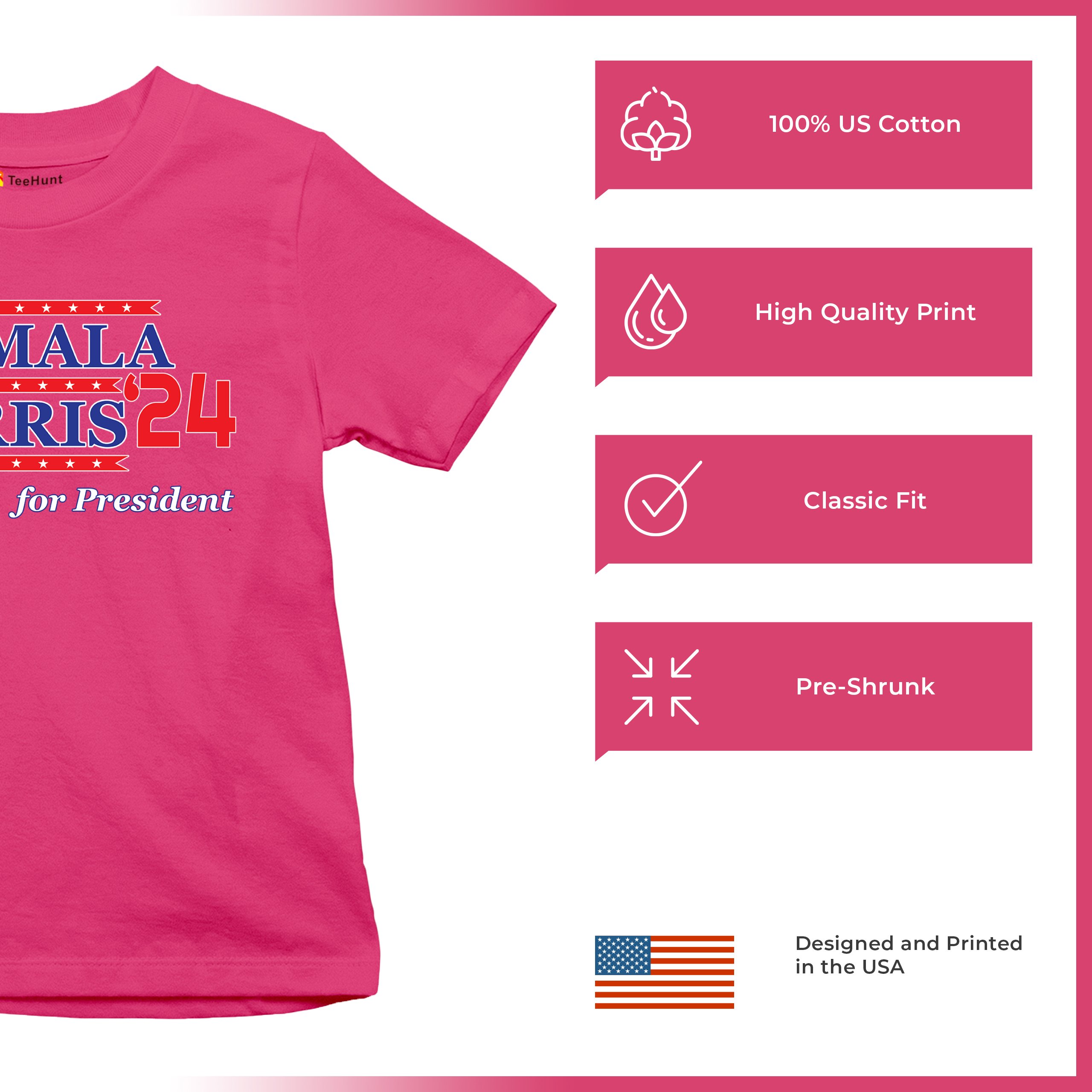 Kamala Harris '24 Youth T-shirt Lets Win This Madam President Im Speaking Kids - Picture 49 of 50