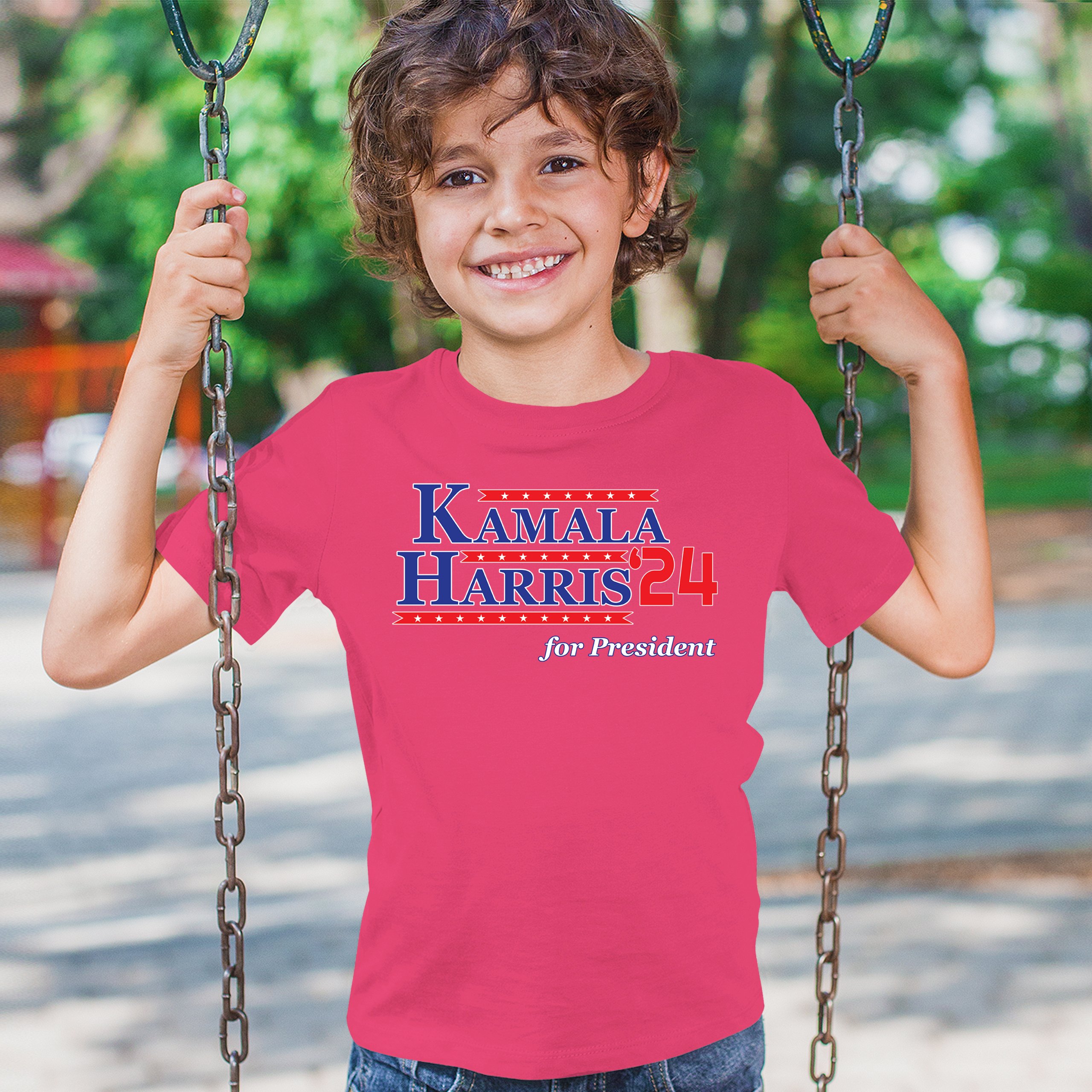 Kamala Harris '24 Youth T-shirt Lets Win This Madam President Im Speaking Kids - Picture 47 of 50