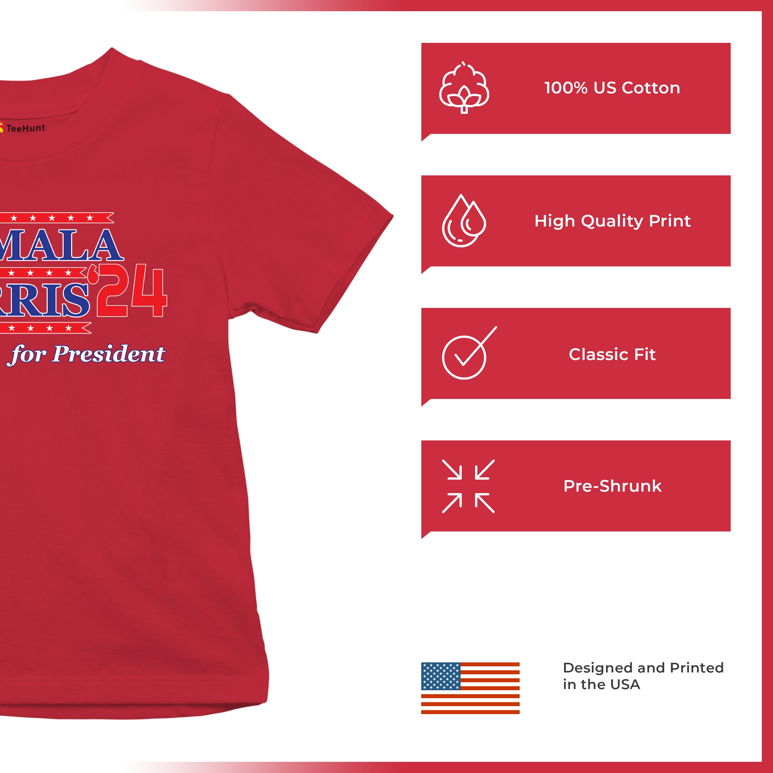 Kamala Harris '24 Youth T-shirt Lets Win This Madam President Im Speaking Kids - Picture 28 of 50