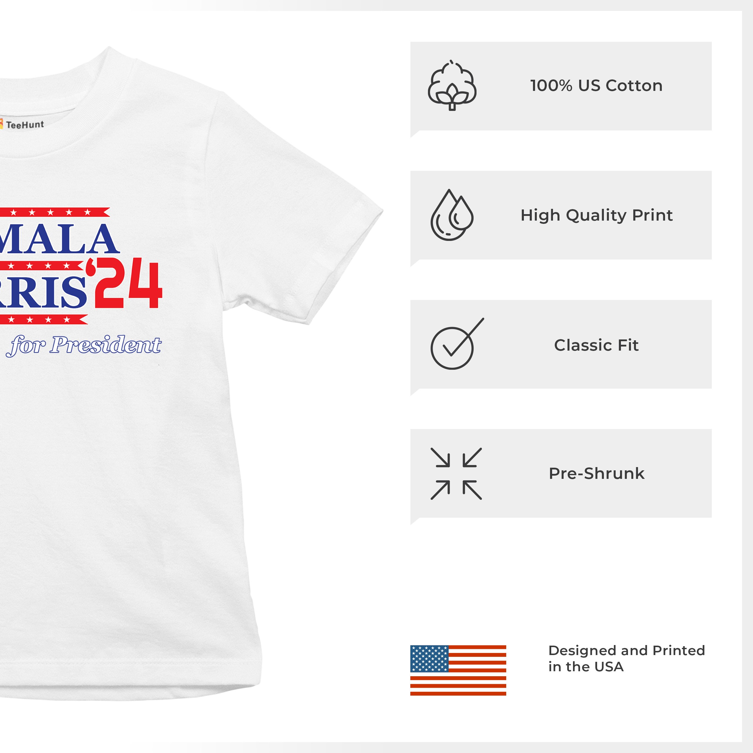Kamala Harris '24 Youth T-shirt Lets Win This Madam President Im Speaking Kids - Picture 35 of 50