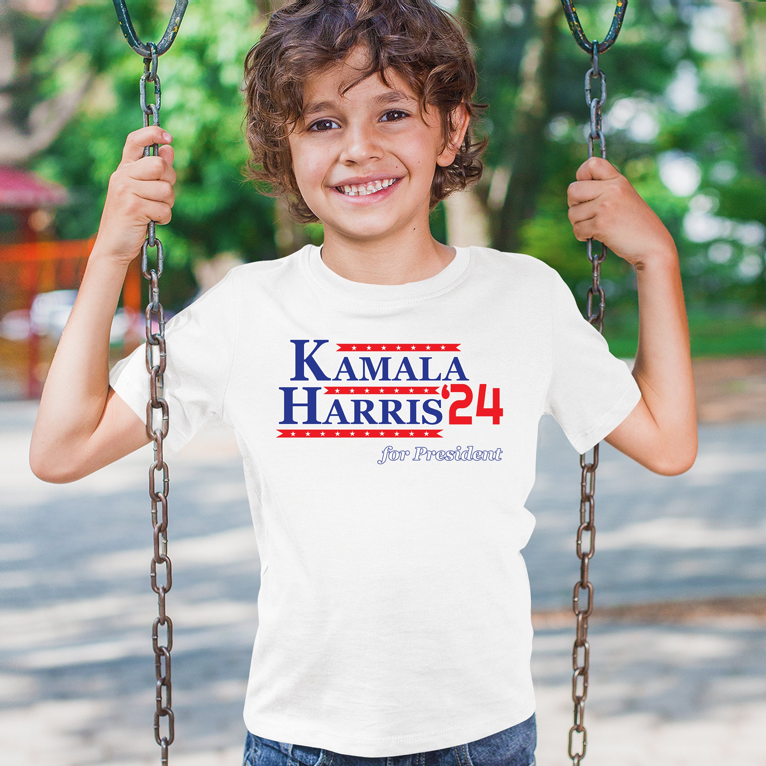Kamala Harris '24 Youth T-shirt Lets Win This Madam President Im Speaking Kids - Picture 33 of 50