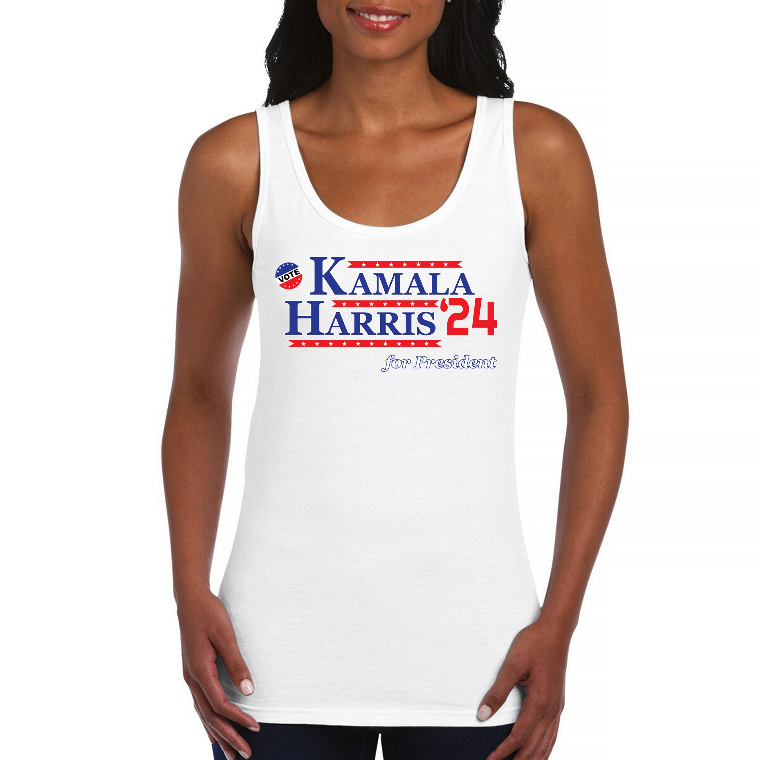Kamala Harris for President 2024 Women's Tank Top Let's Win This Im Speaking - Picture 16 of 36