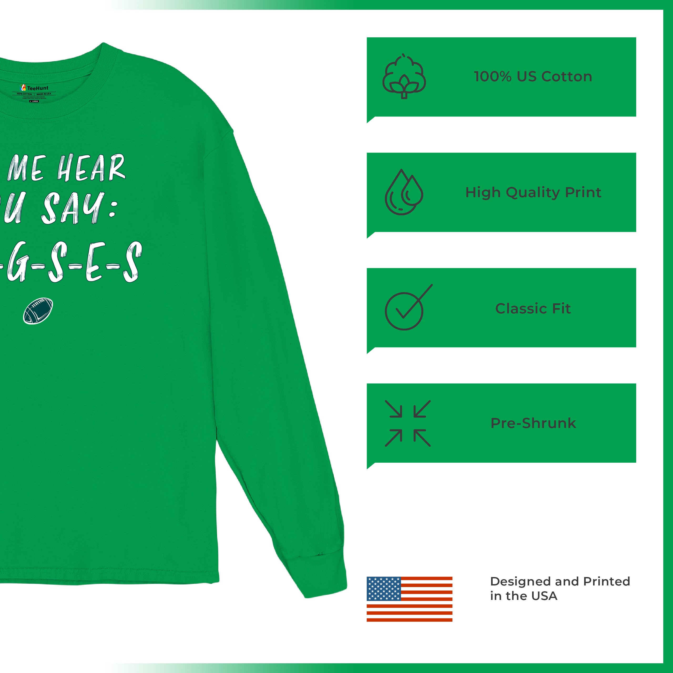 Let Me Hear You Say E-L-G-S-E-S Langarm T-Shirt Philadelphia Philly Fan PA - Bild 20 von 84