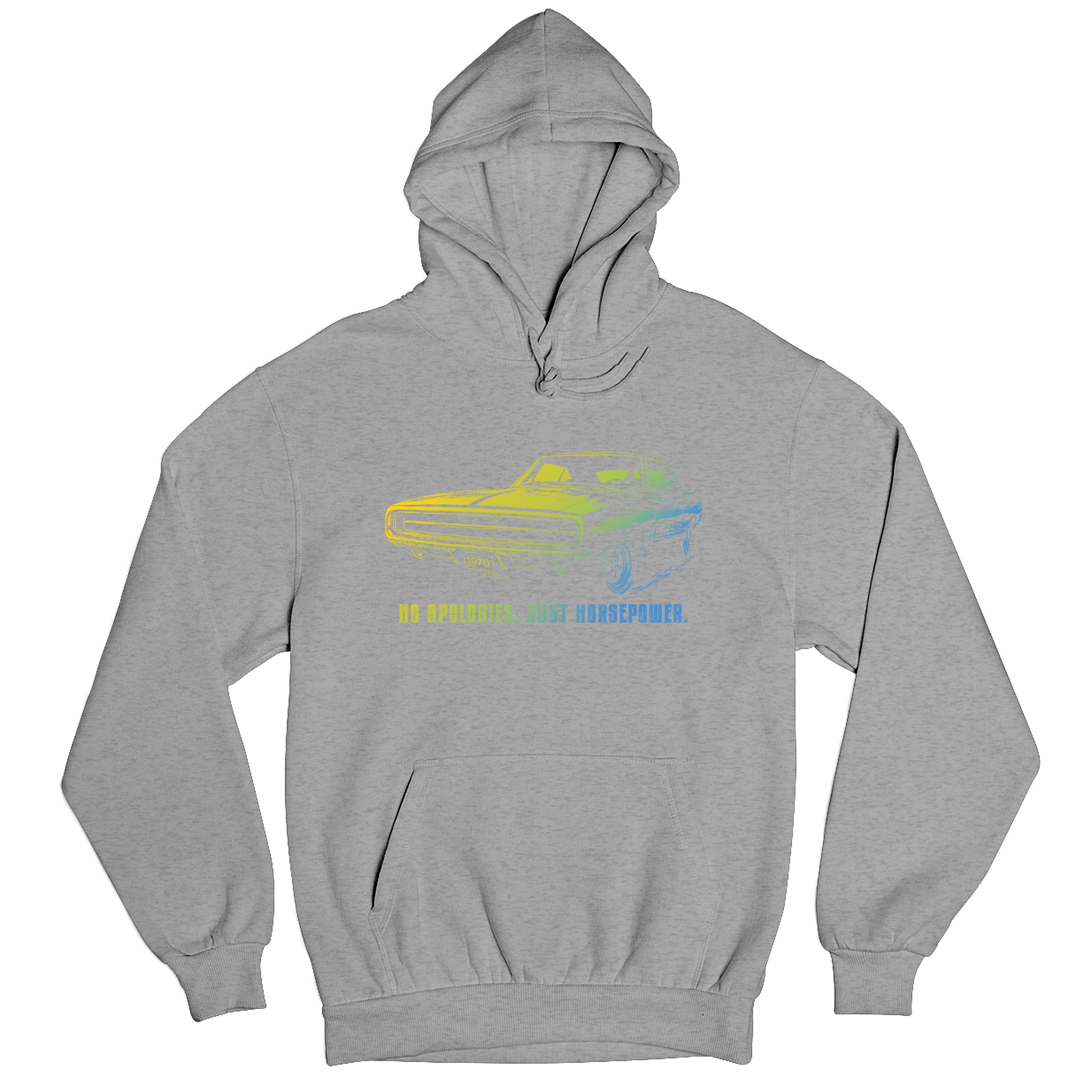 No Apologies Just Horsepower Sweatshirt Muscle Car Vintage 1970 Power Hoodie - Picture 13 of 57