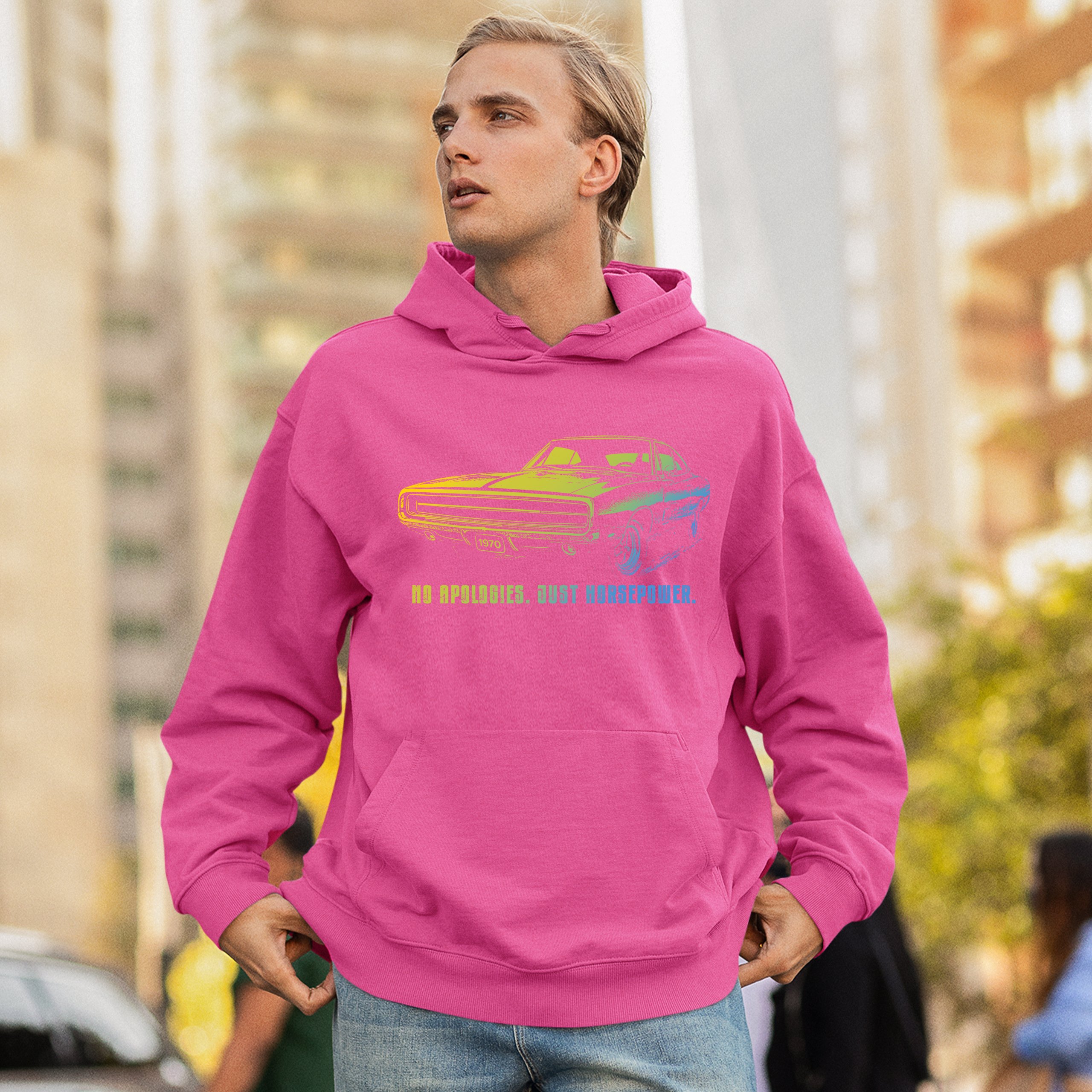 No Apologies Just Horsepower Sweatshirt Muscle Car Vintage 1970 Power Hoodie - Picture 54 of 57