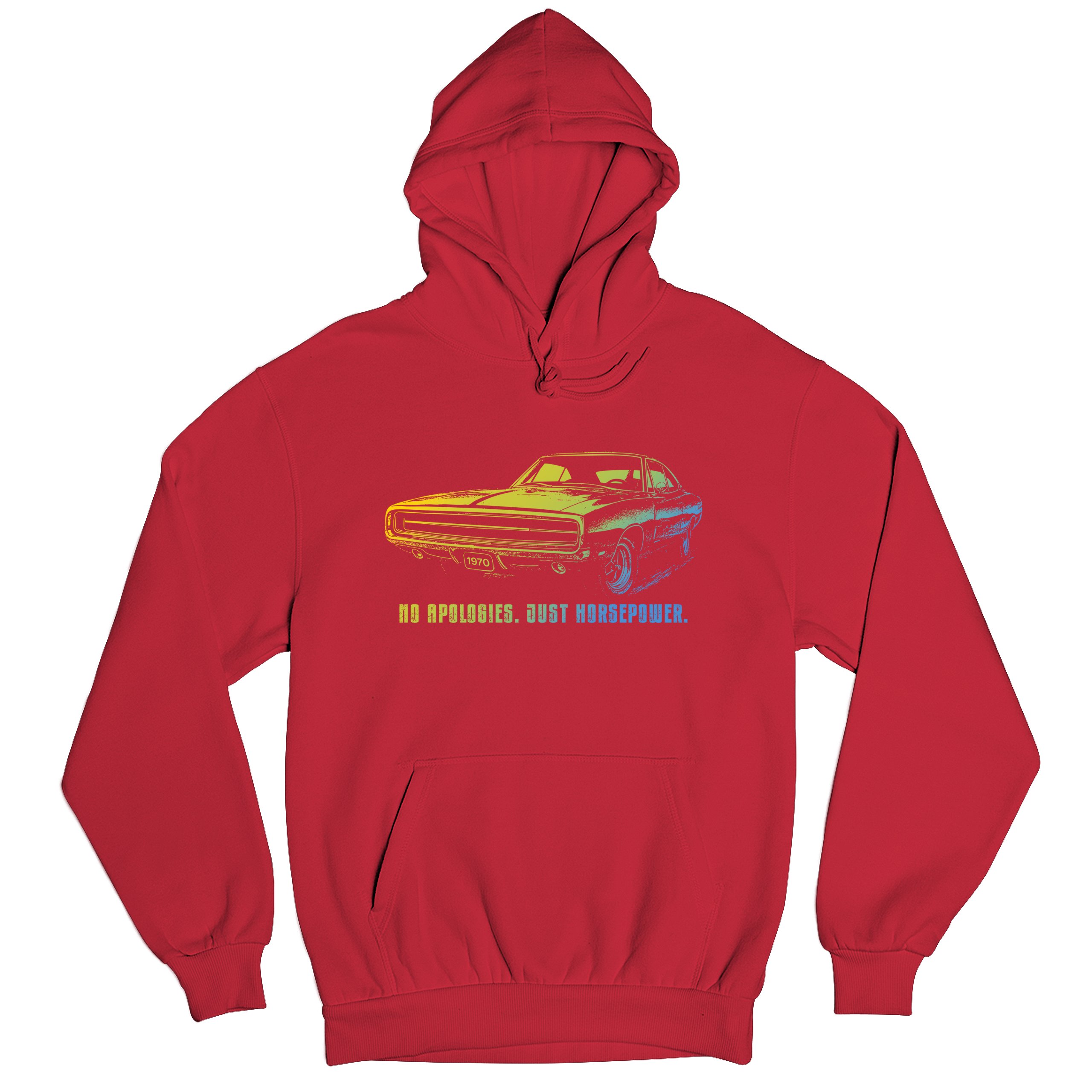 No Apologies Just Horsepower Sweatshirt Muscle Car Vintage 1970 Power Hoodie - Picture 34 of 57