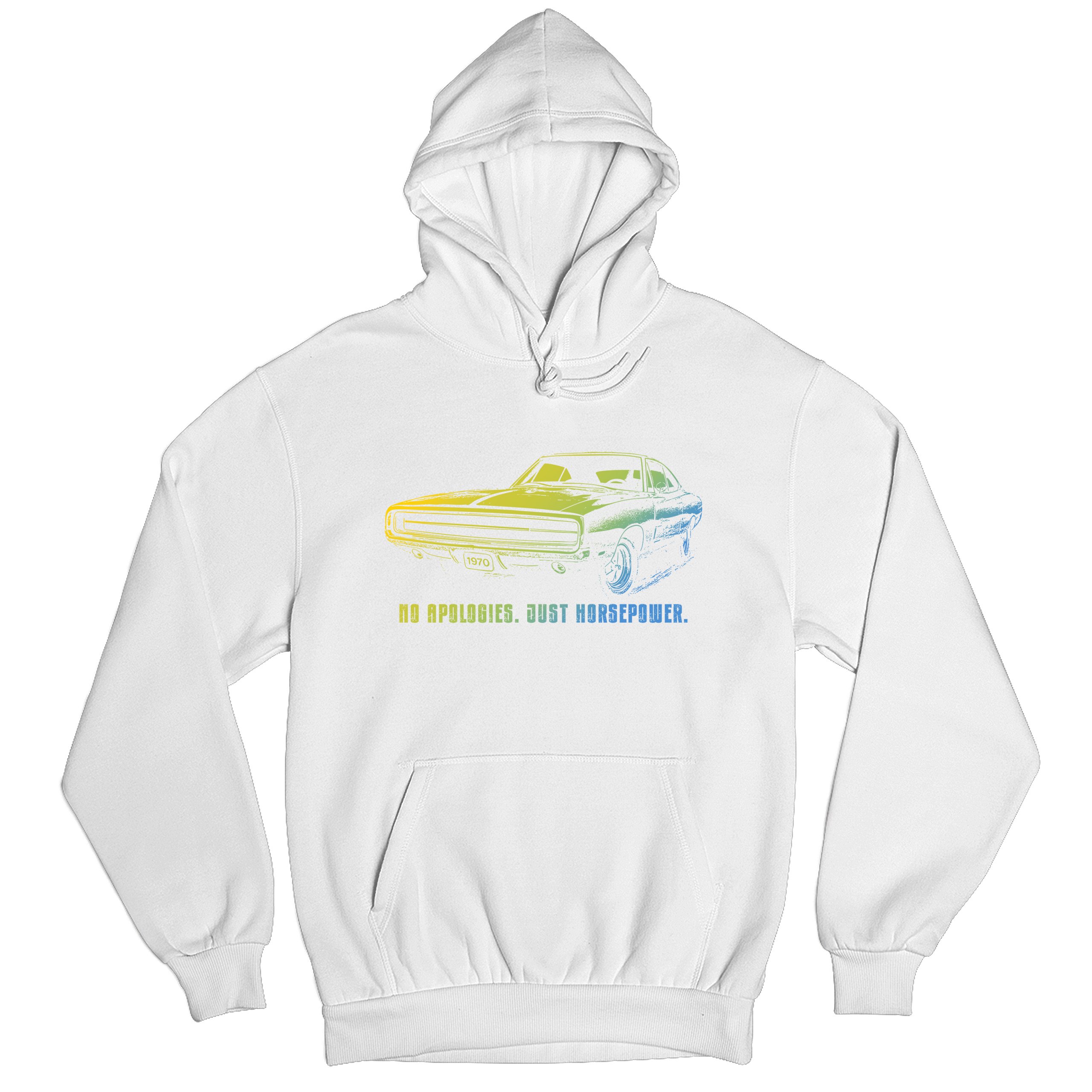 No Apologies Just Horsepower Sweatshirt Muscle Car Vintage 1970 Power Hoodie - Picture 41 of 57