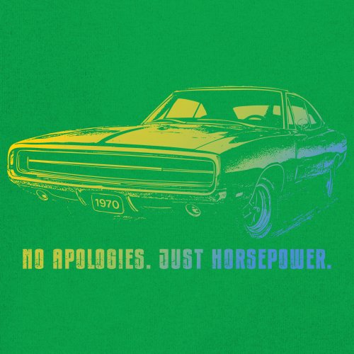No Apologies Just Horsepower Youth T-shirt Muscle Car Vintage 1970 Power Kids - Picture 32 of 50