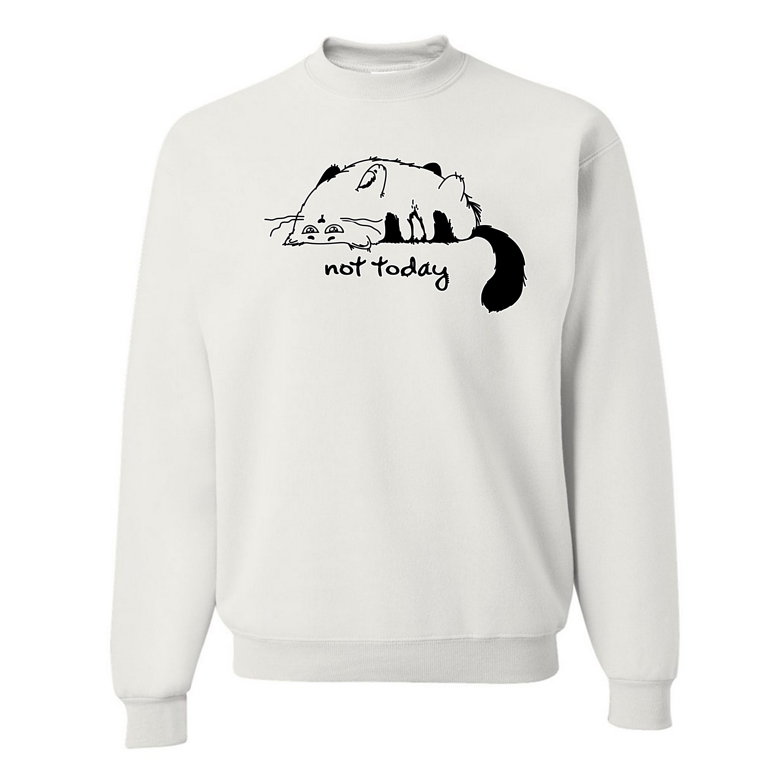 Lazy Kitty Not Today Sweatshirt Kitten Cat Lovers Funny Crewneck