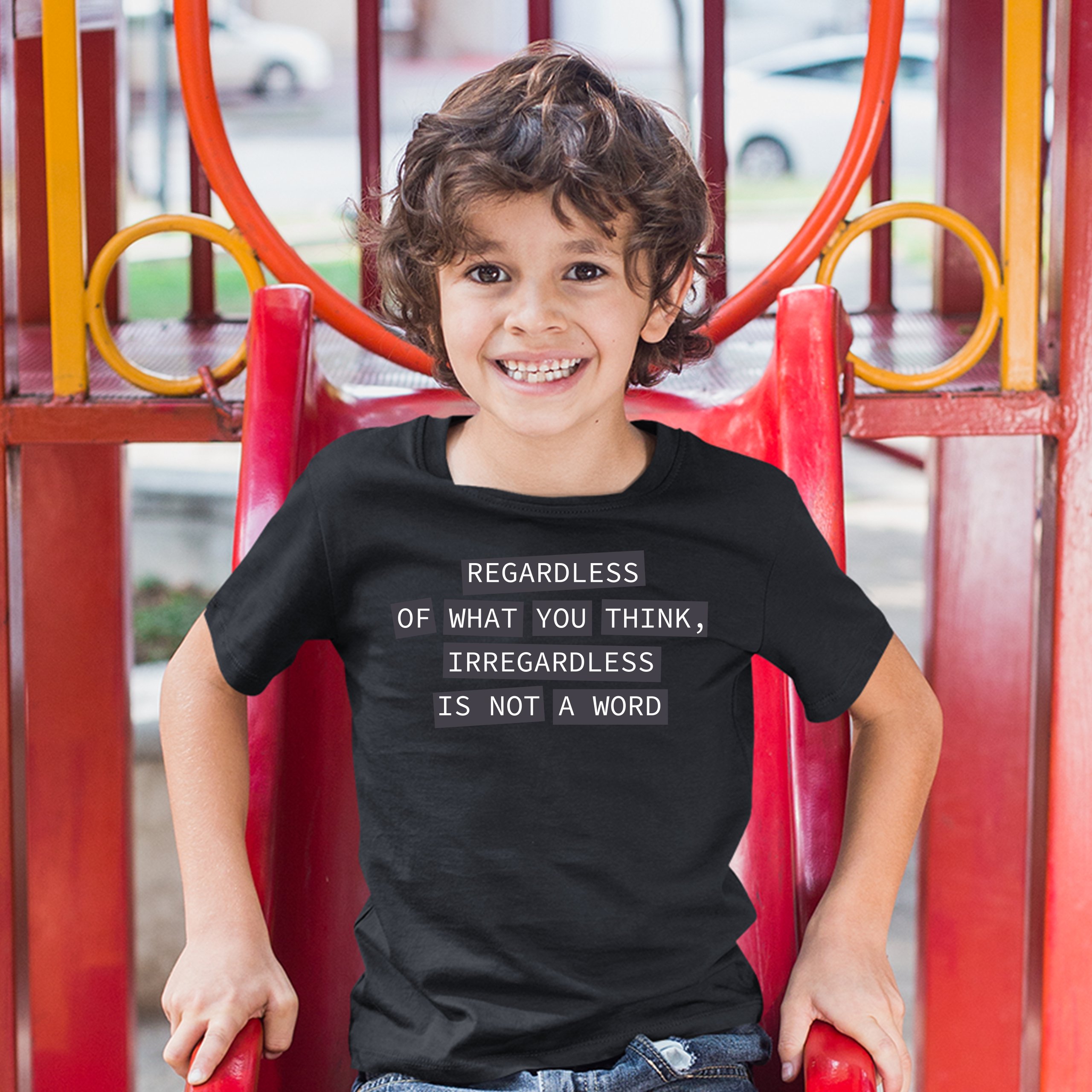 Irregardless Is Not a Word Youth T-shirt Grammar Police Funny Kids - Picture 9 of 29