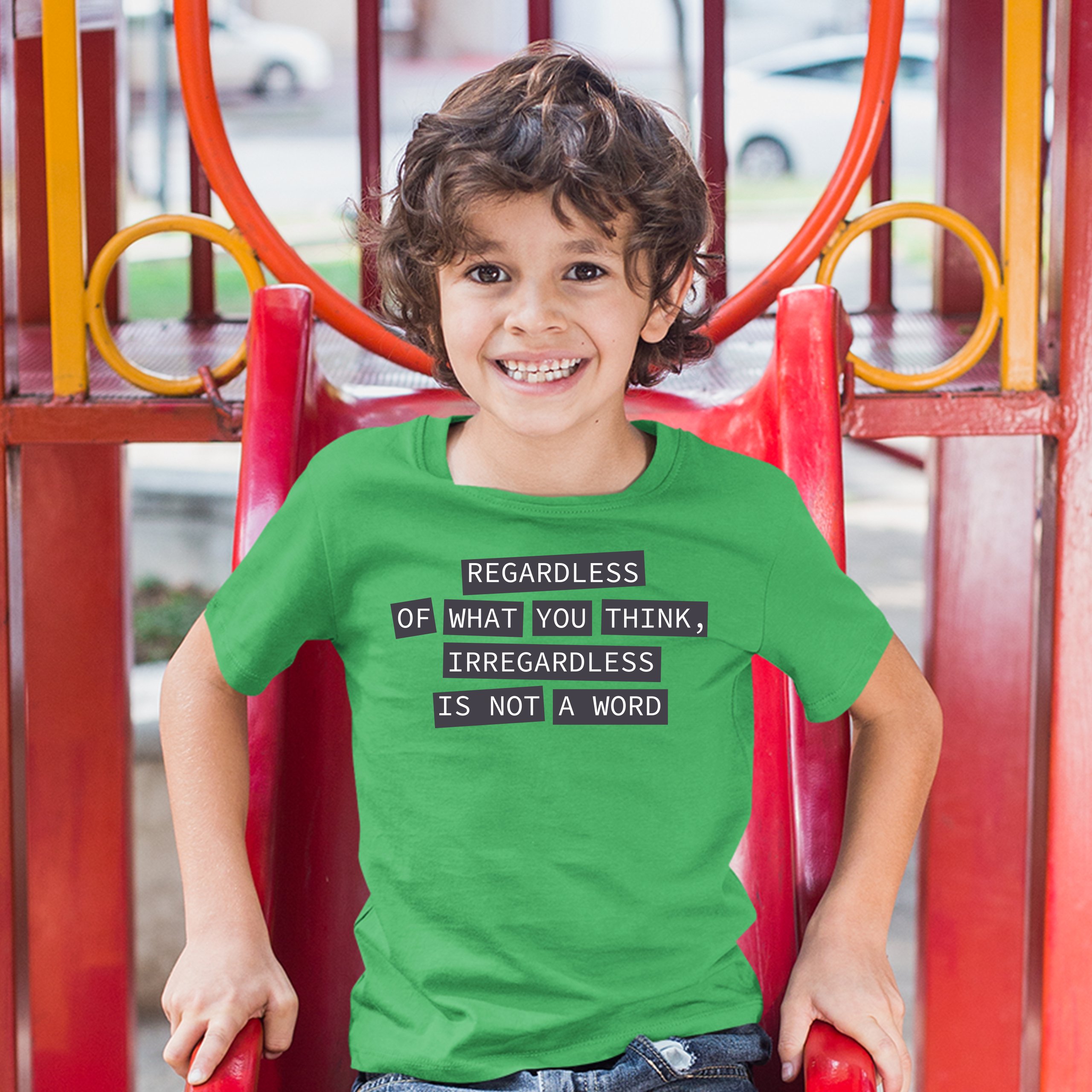 Irregardless Is Not a Word Youth T-shirt Grammar Police Funny Kids - Picture 21 of 29
