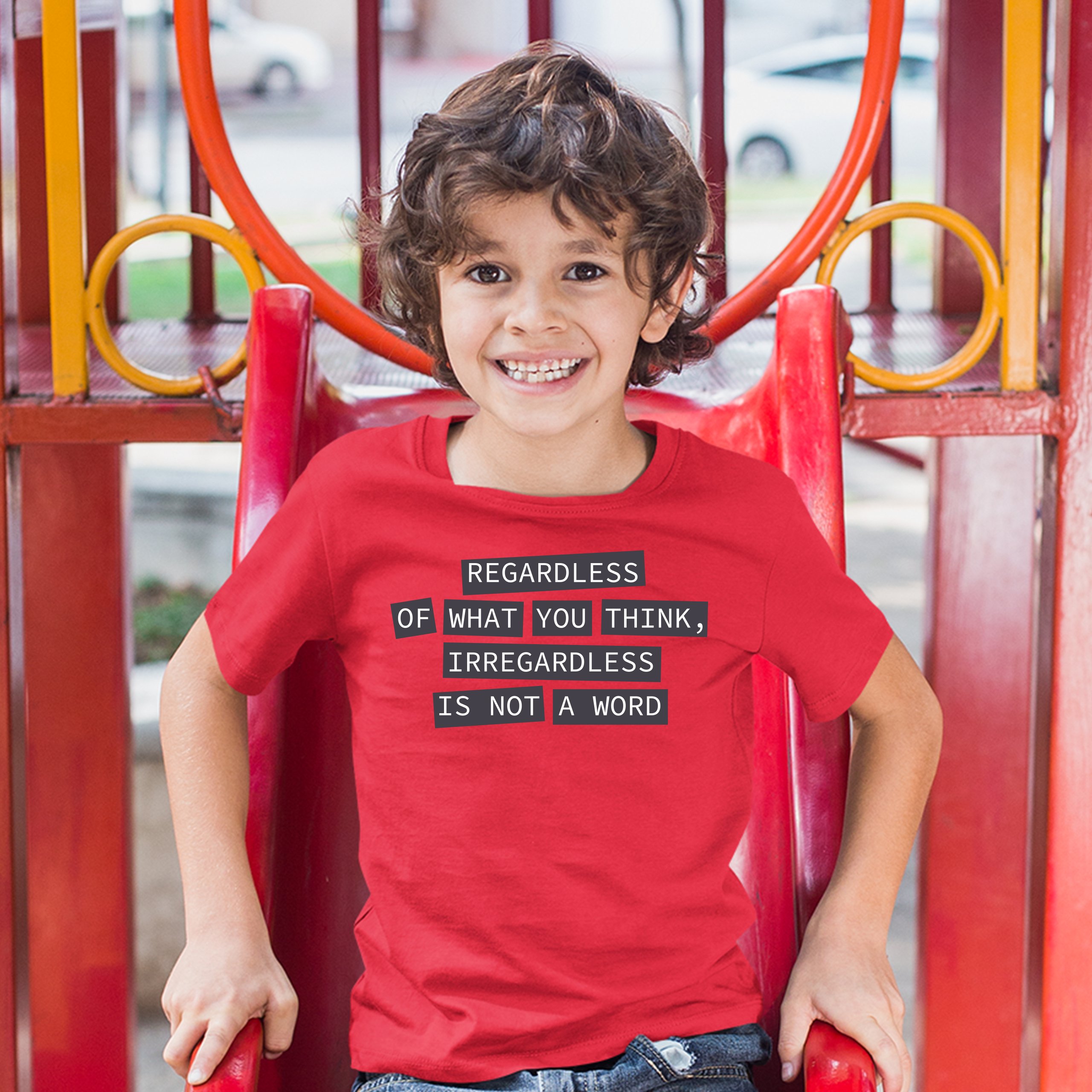 Irregardless Is Not a Word Youth T-shirt Grammar Police Funny Kids - Picture 13 of 29
