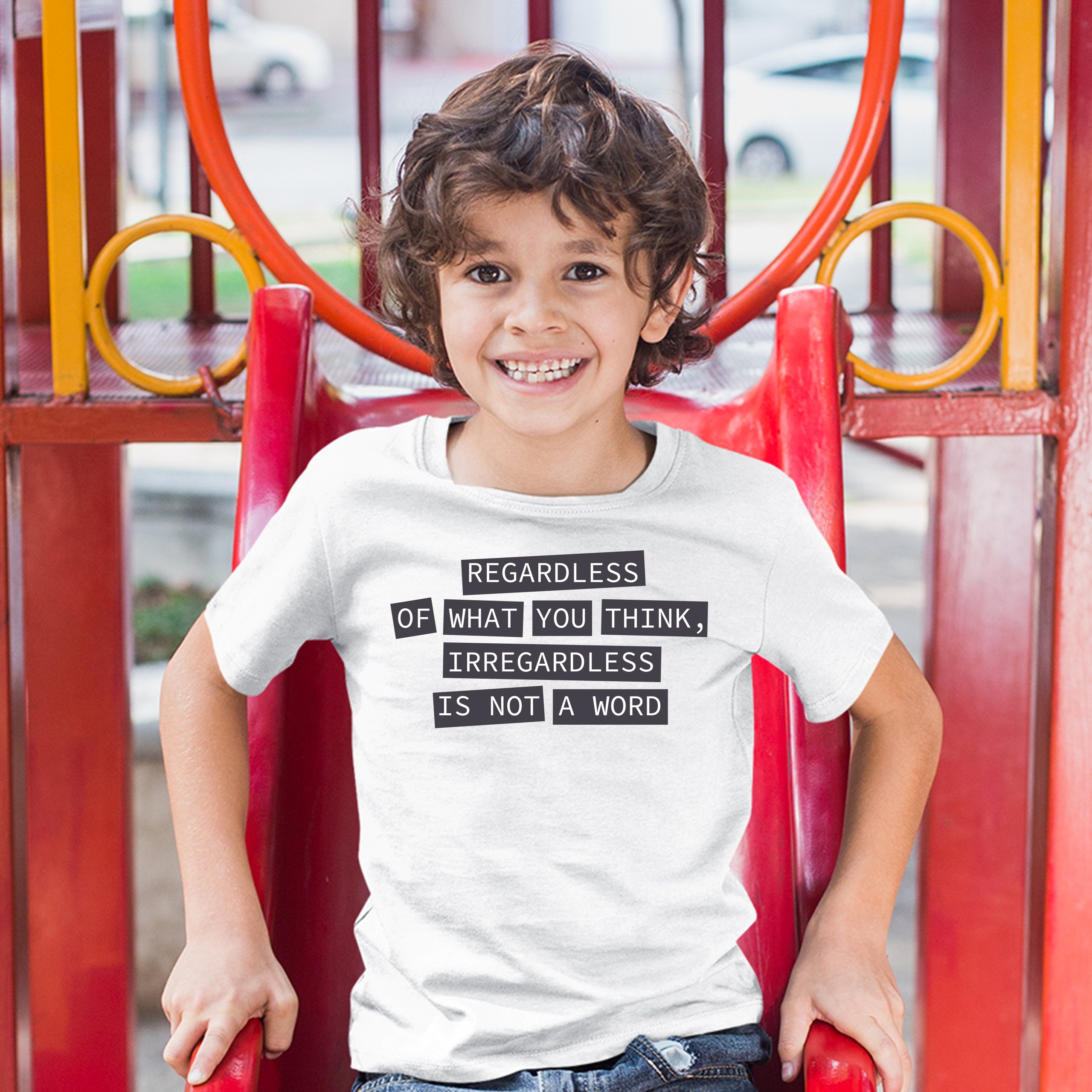 Irregardless Is Not a Word Youth T-shirt Grammar Police Funny Kids - Picture 17 of 29