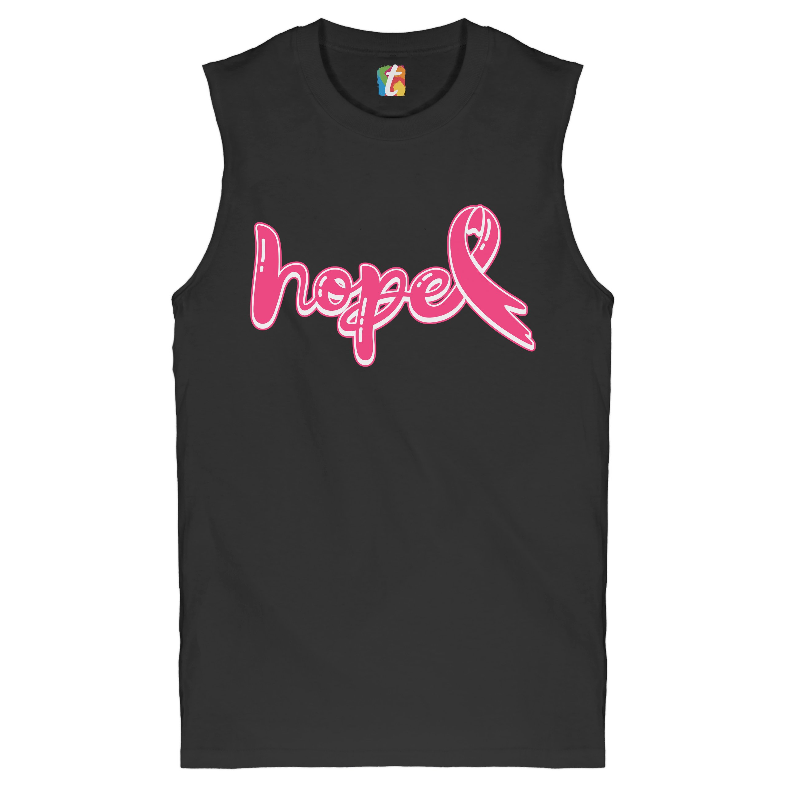 Camisa muscular Hope cinta rosa mes de concientización sobre el cáncer de mama para hombre - Imagen 2 de 21