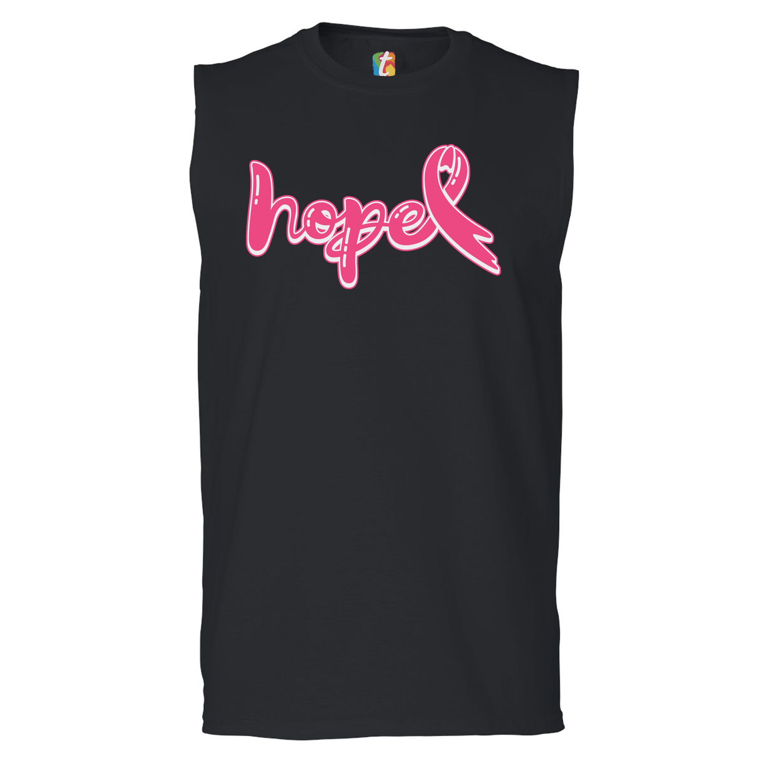 Camisa muscular Hope cinta rosa mes de concientización sobre el cáncer de mama para hombre - Imagen 3 de 21