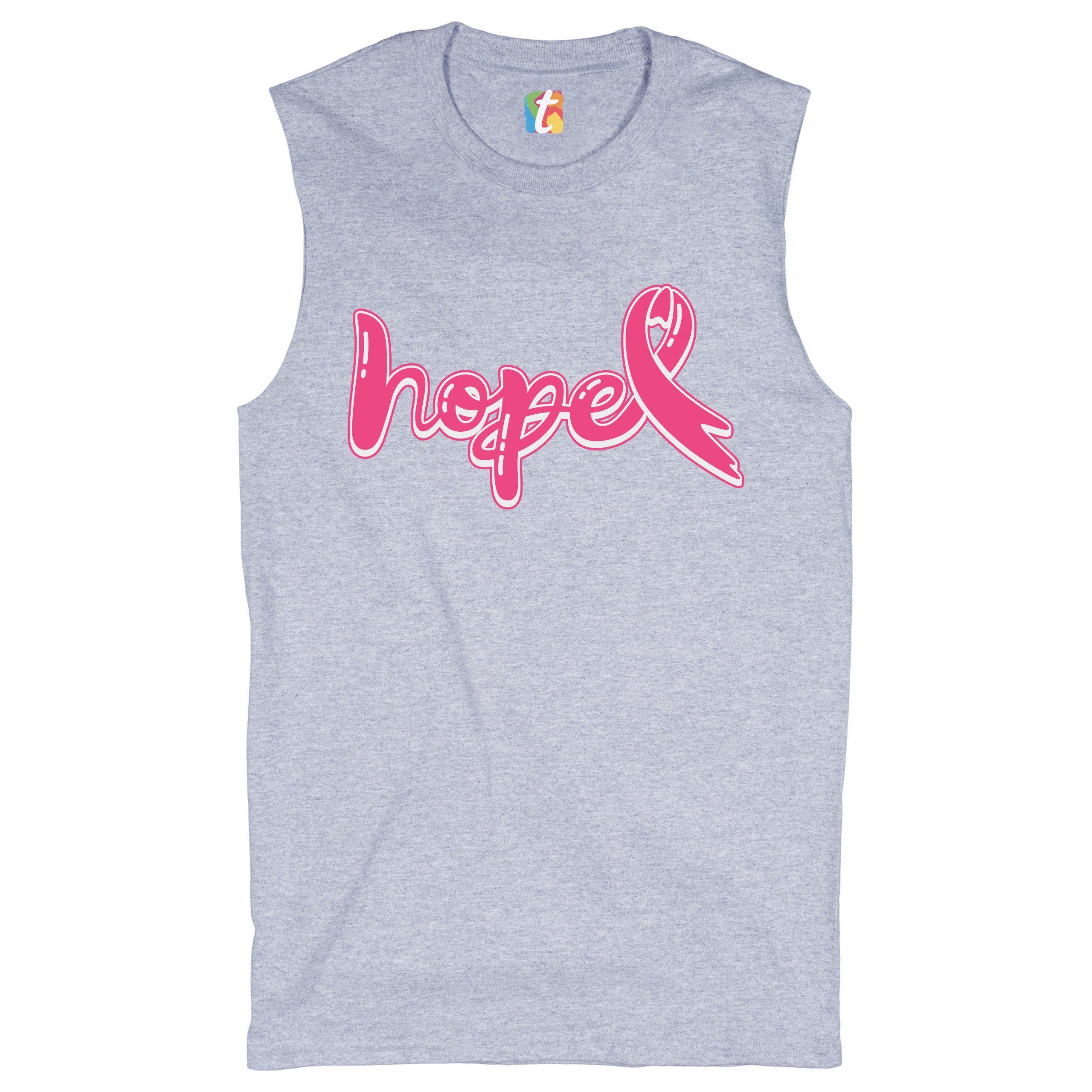 Camisa muscular Hope cinta rosa mes de concientización sobre el cáncer de mama para hombre - Imagen 6 de 21
