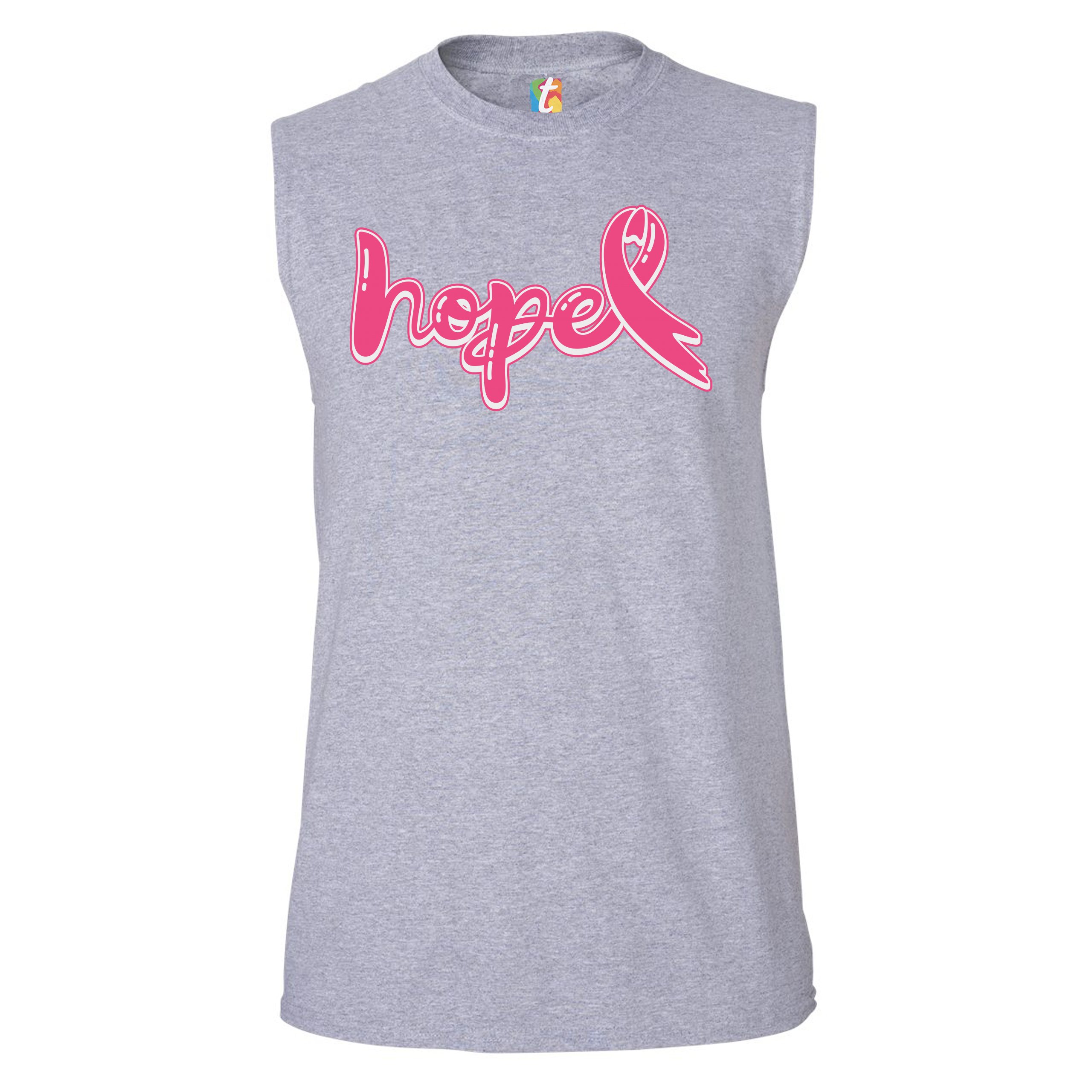 Camisa muscular Hope cinta rosa mes de concientización sobre el cáncer de mama para hombre - Imagen 7 de 21