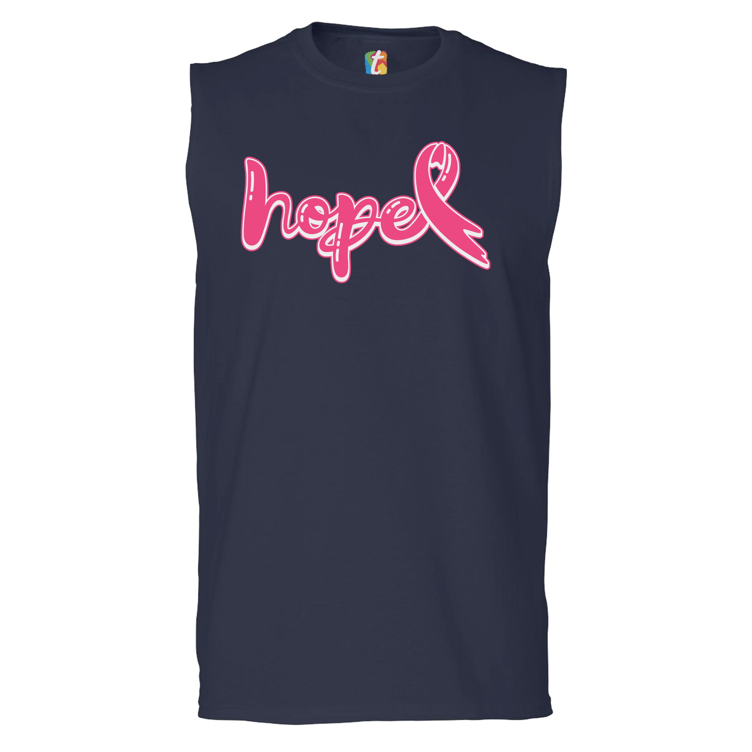 Camisa muscular Hope cinta rosa mes de concientización sobre el cáncer de mama para hombre - Imagen 19 de 21