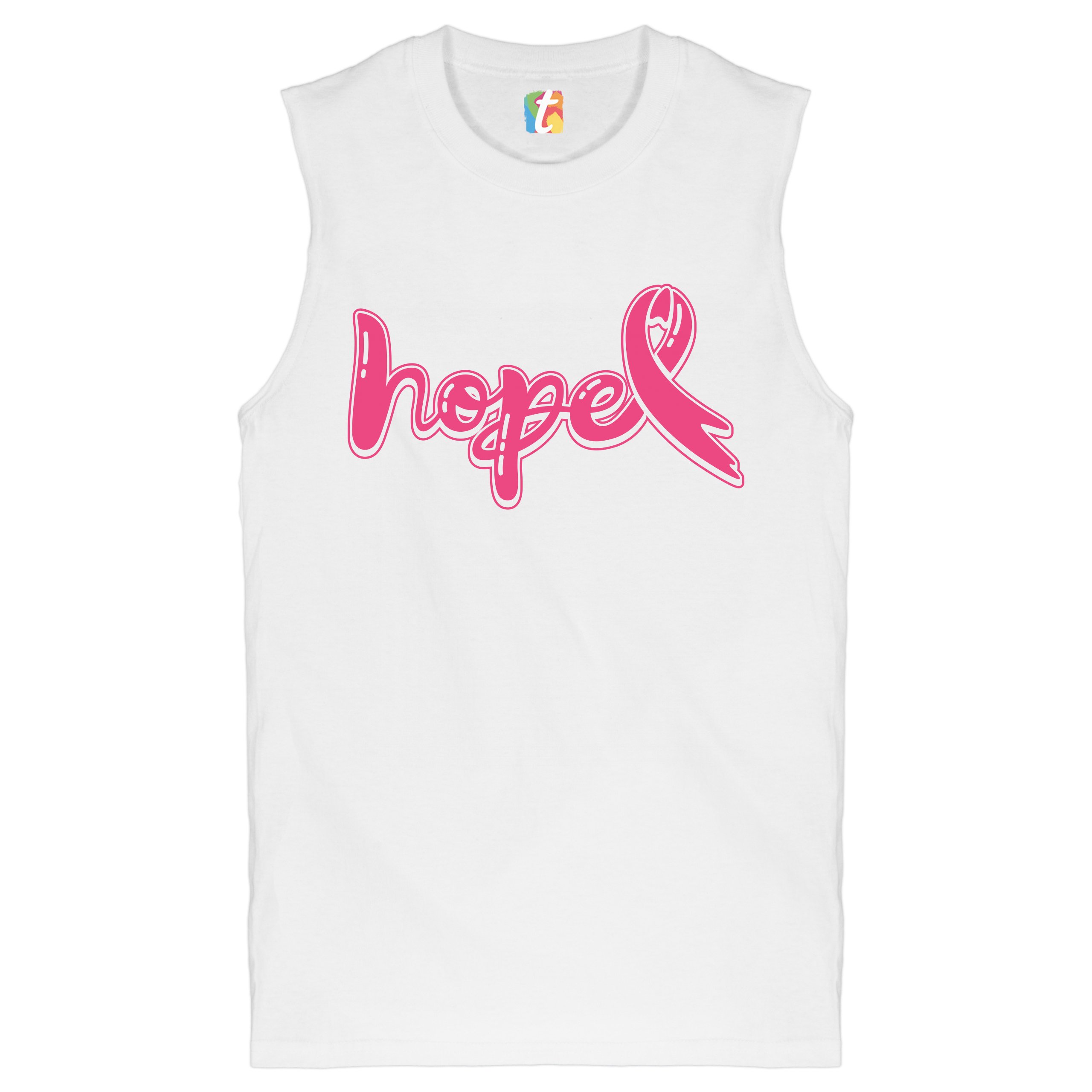 Camisa muscular Hope cinta rosa mes de concientización sobre el cáncer de mama para hombre - Imagen 14 de 21
