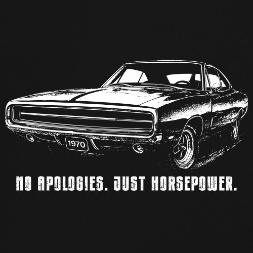 No Apologies Just Horsepower Tank Top Vintage '70 Muscle Car Classic Men's Top - Picture 4 of 29