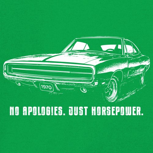 No Apologies Just Horsepower Youth T-shirt Vintage '70 Muscle Car Classic Kids - Picture 18 of 36