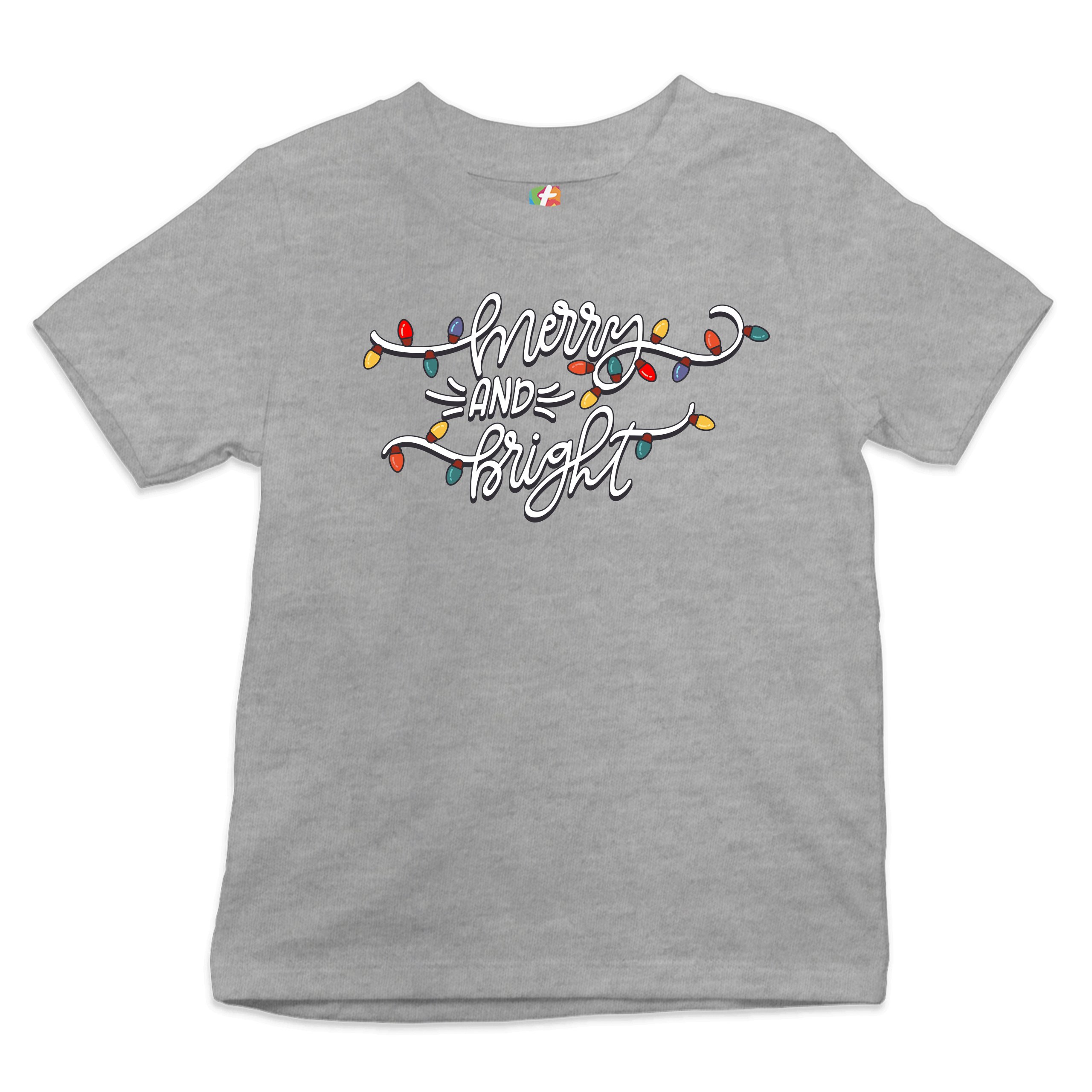 Merry and Bright Youth T-shirt Christmas Eve Holiday Spirit Festive Kids - Picture 10 of 29
