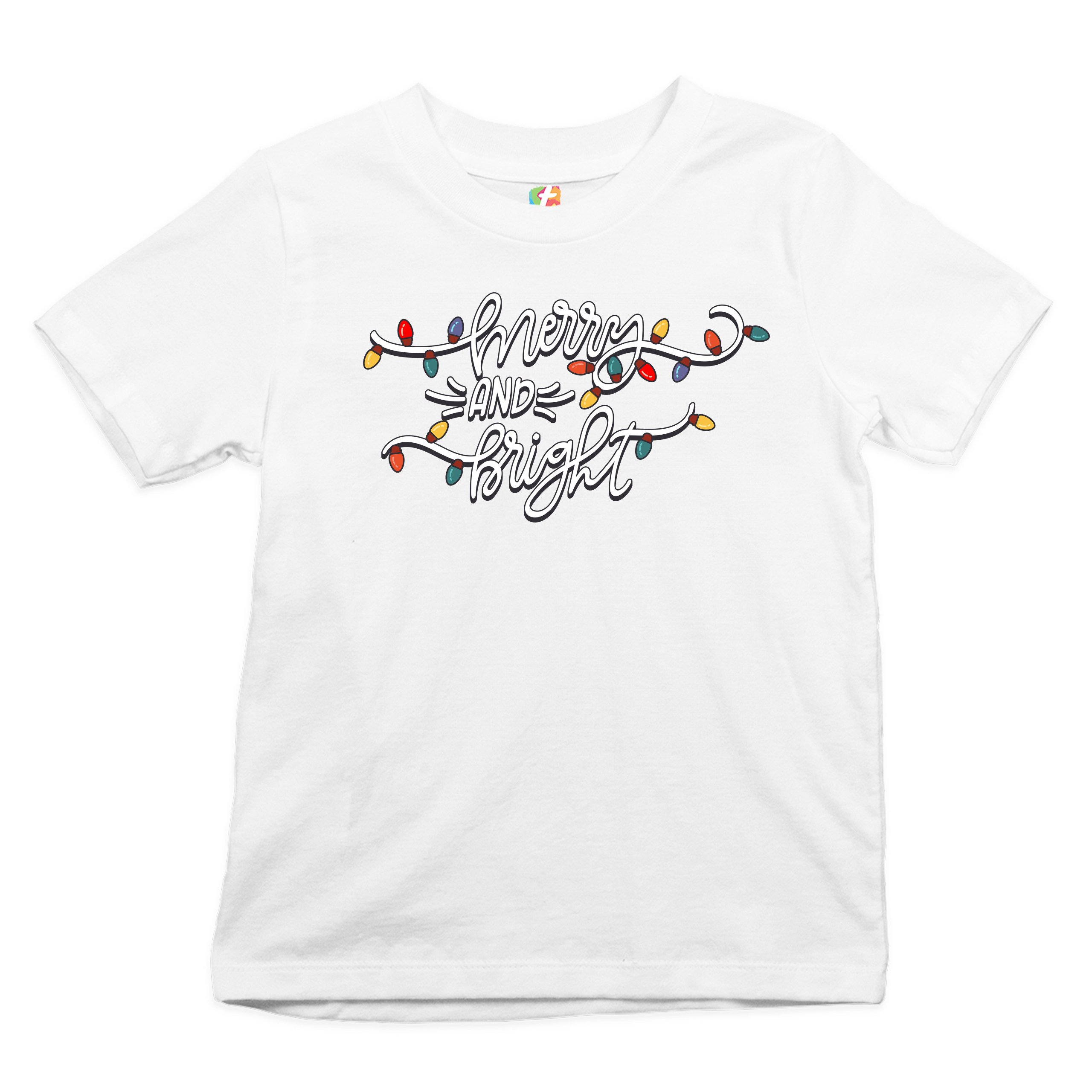 Merry and Bright Youth T-shirt Christmas Eve Holiday Spirit Festive Kids - Picture 14 of 29