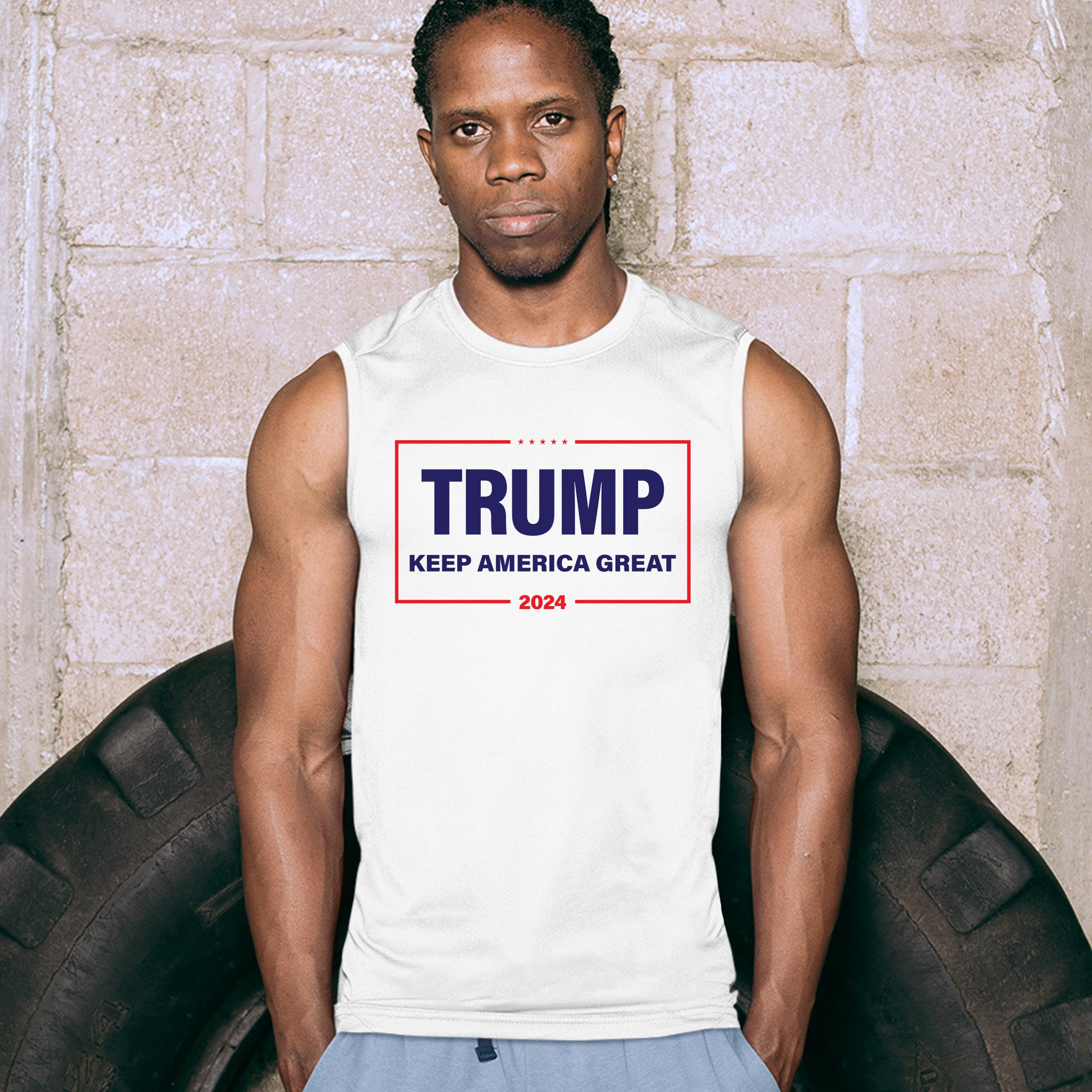 Trump Keep America Great 2024 Muscle Shirt Reelect Donald Trump MAGA