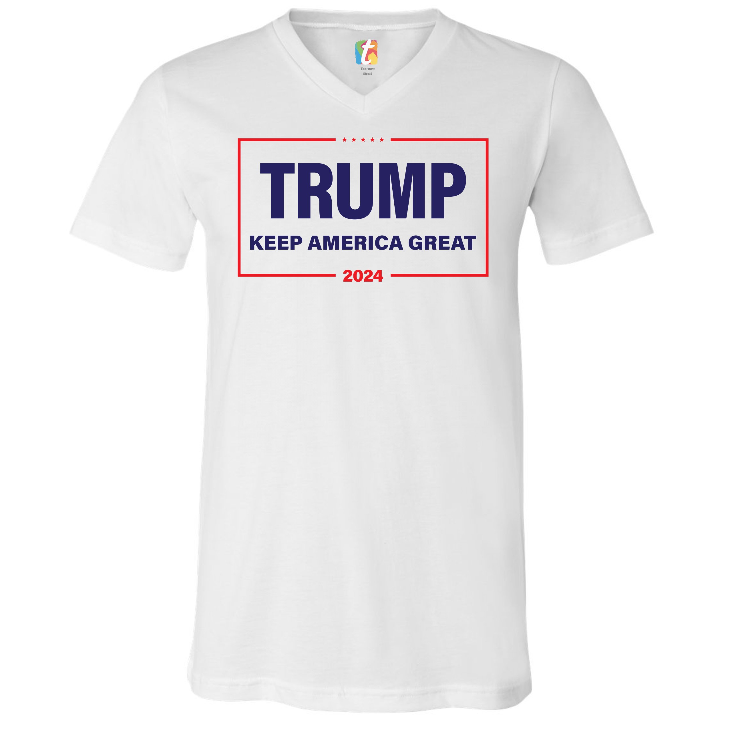 Trump Keep America Great 2024 V-Neck T-shirt Re-elect Donald Trump MAGA ...