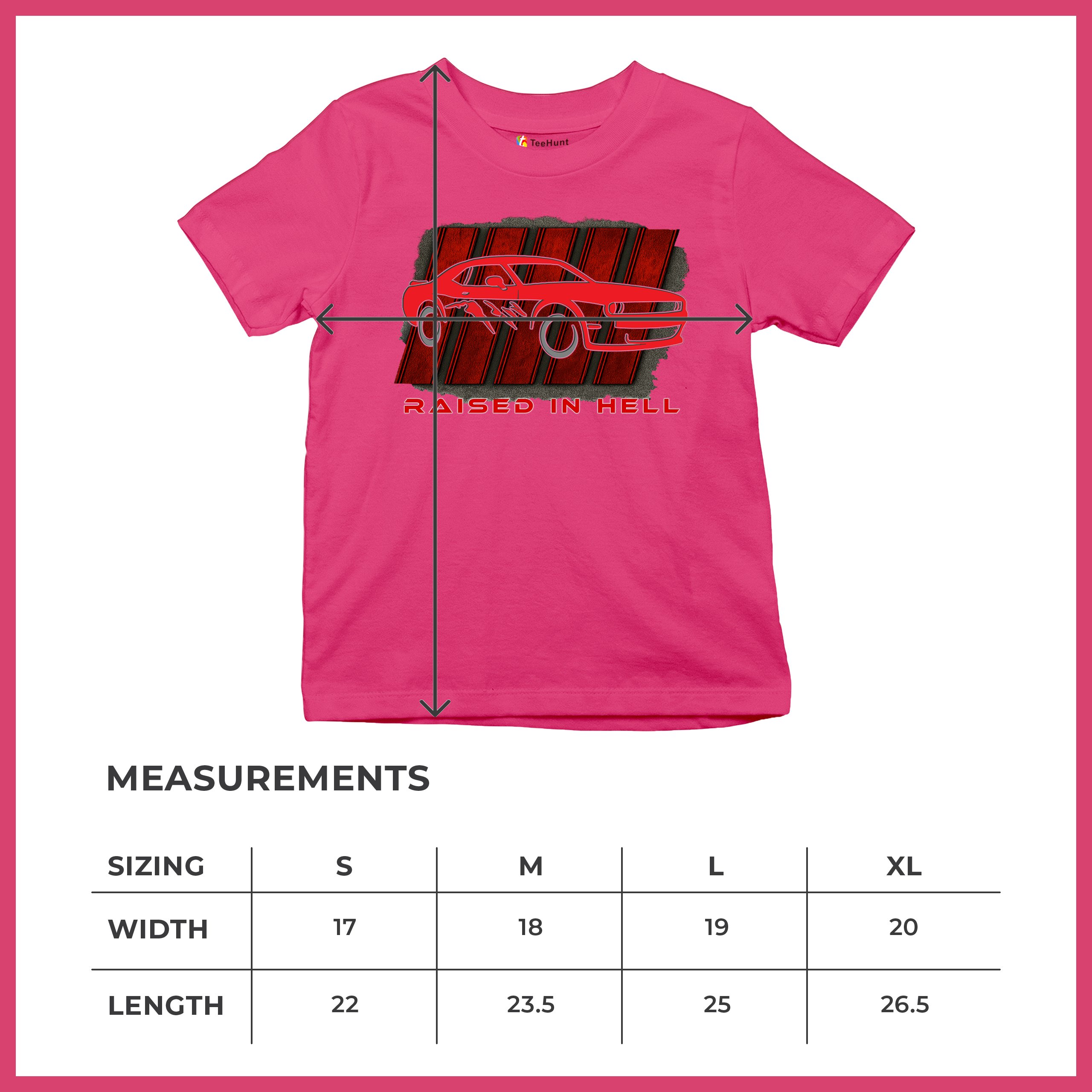 Raised In Hell Muscle Car Youth T-shirt American Performance Power RT V8 Kids - Picture 50 of 50