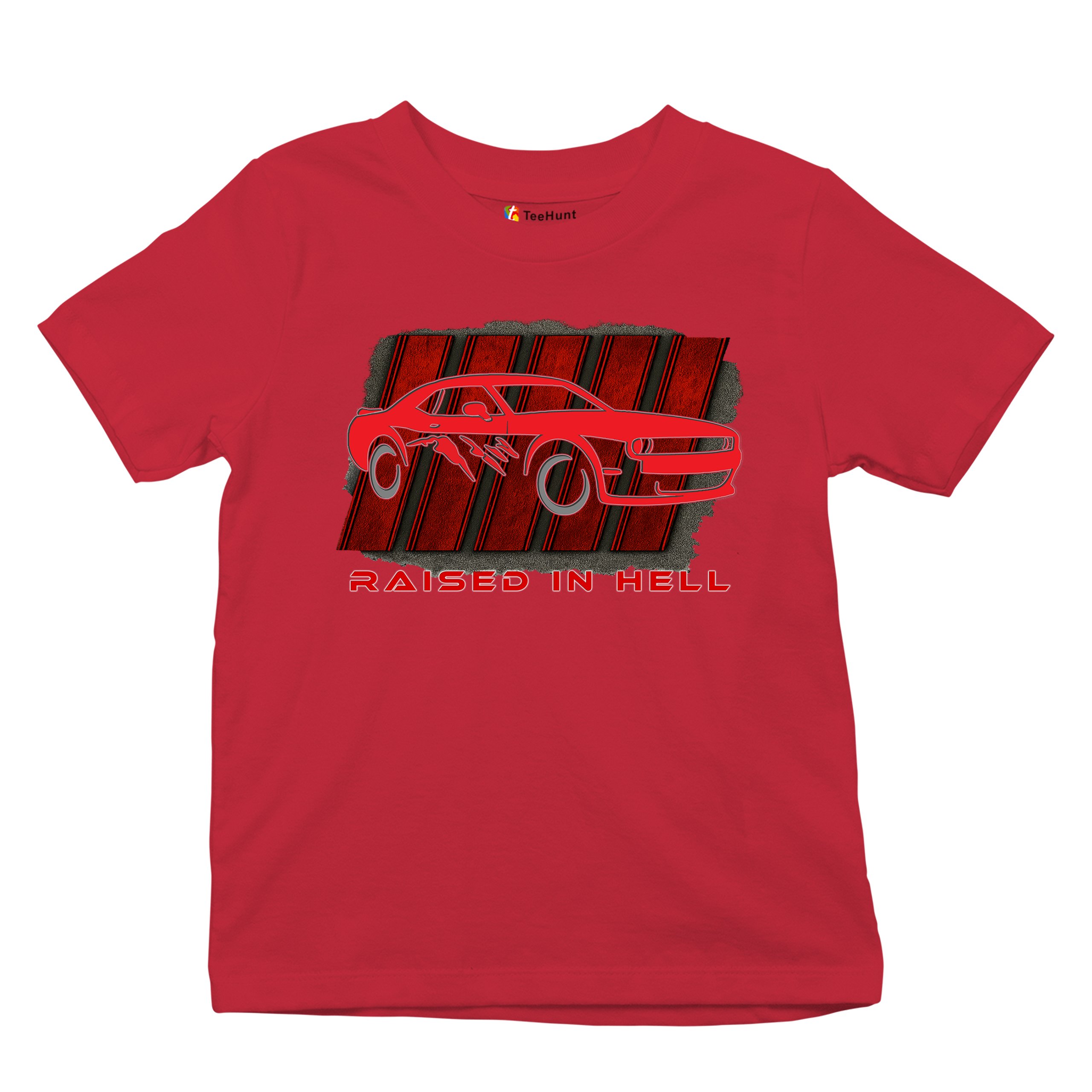 Raised In Hell Muscle Car Youth T-shirt American Performance Power RT V8 Kids - Picture 20 of 50