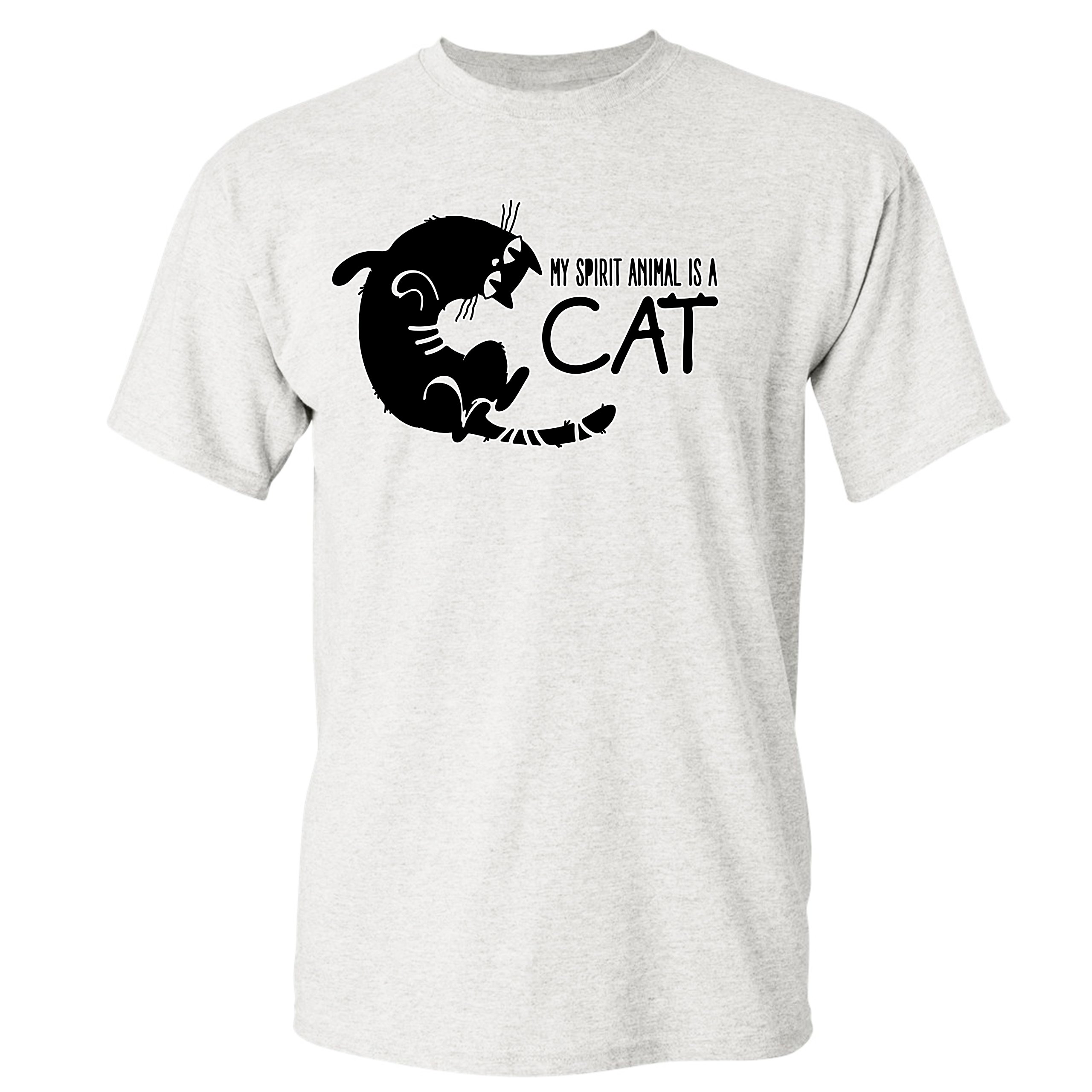 My Spirit Animal Is a Cat T-shirt Cute Kitty Funny Kitten Men's Tee | eBay