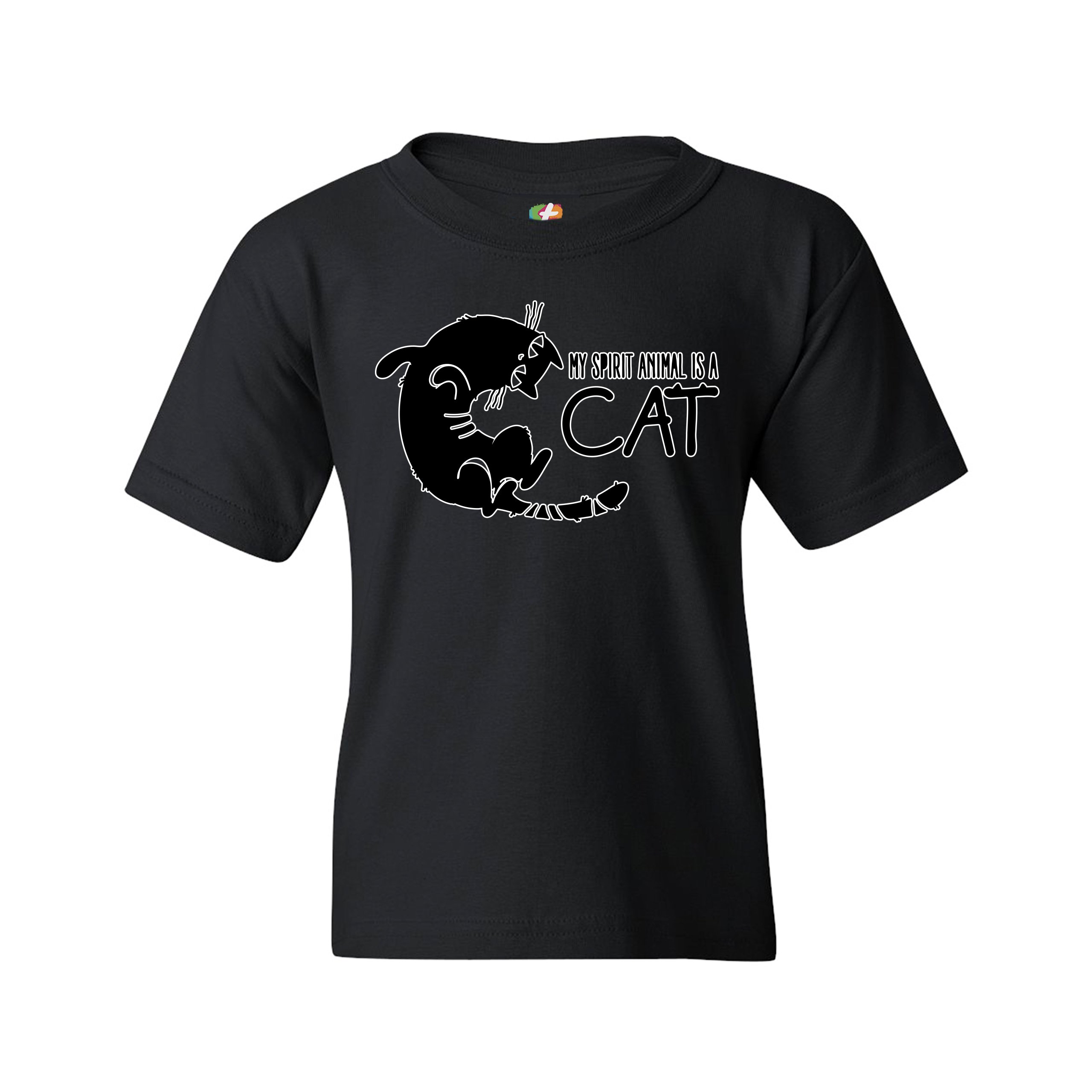My Spirit Animal Is a Cat Youth T-shirt Cute Kitty Funny Kitten Kids - Picture 7 of 29