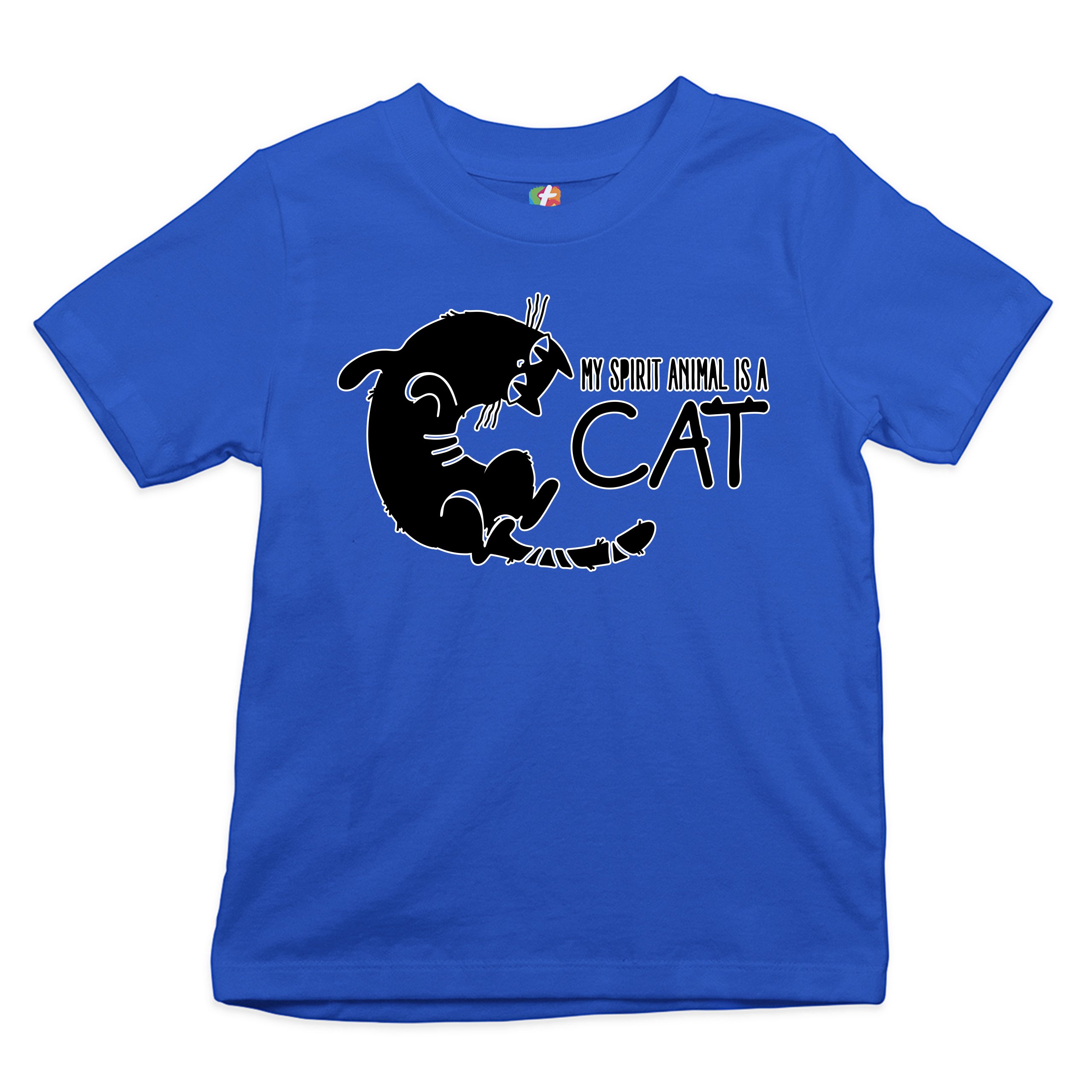 My Spirit Animal Is a Cat Youth T-shirt Cute Kitty Funny Kitten Kids - Picture 22 of 29