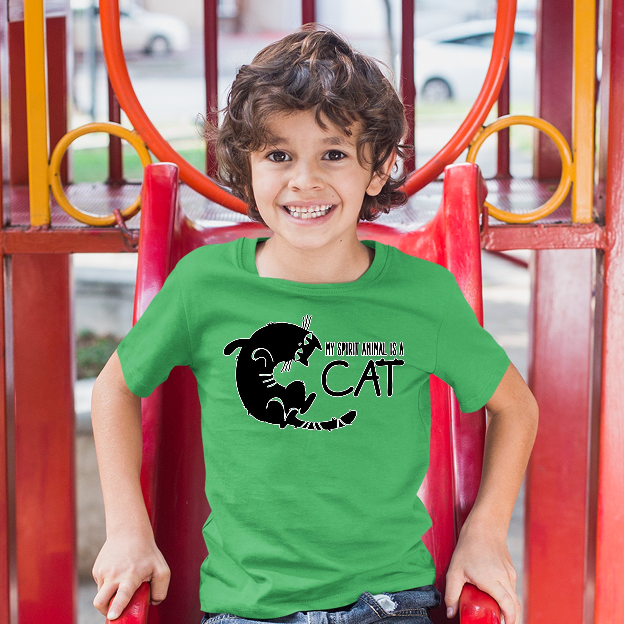 My Spirit Animal Is a Cat Youth T-shirt Cute Kitty Funny Kitten Kids - Picture 21 of 29