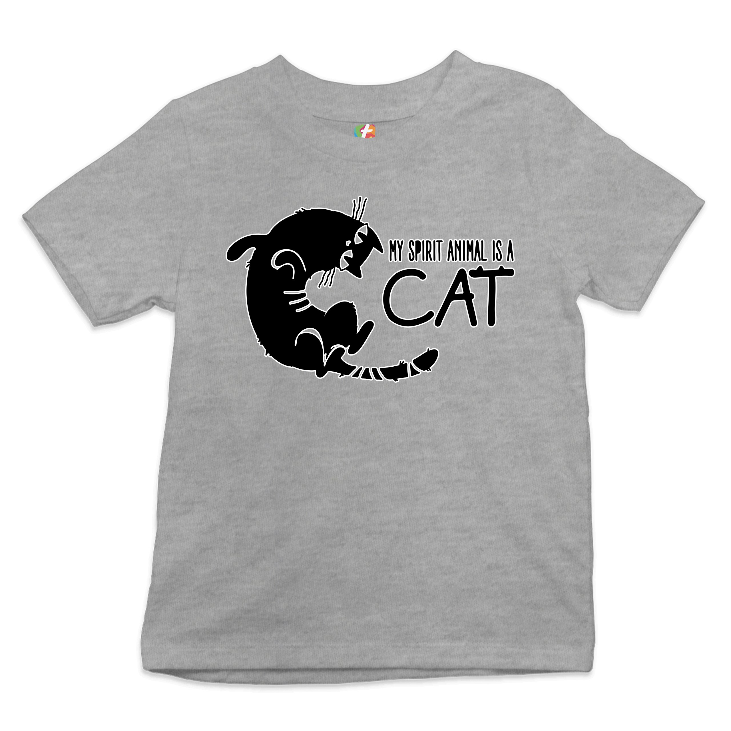 My Spirit Animal Is a Cat Youth T-shirt Cute Kitty Funny Kitten Kids - Picture 10 of 29
