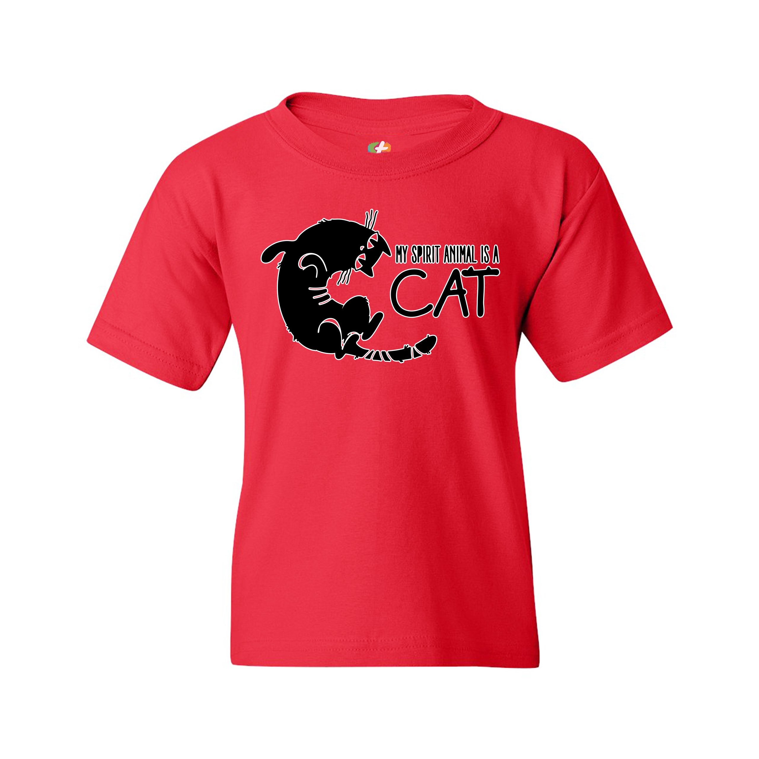 My Spirit Animal Is a Cat Youth T-shirt Cute Kitty Funny Kitten Kids - Picture 15 of 29