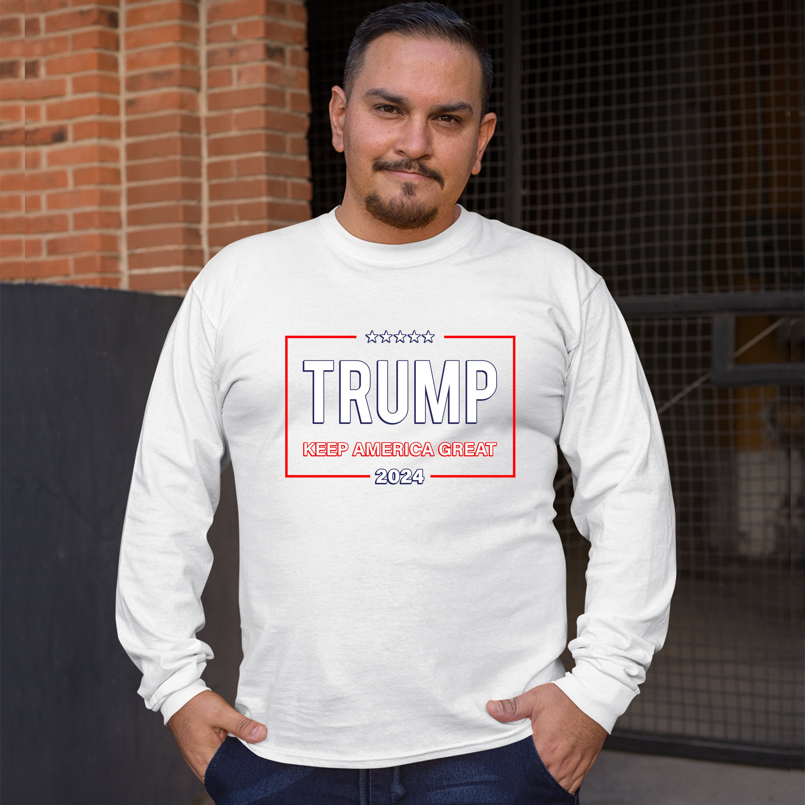 Donald Trump Keep America Great 2024 Long Sleeve Tshirt Vote Red