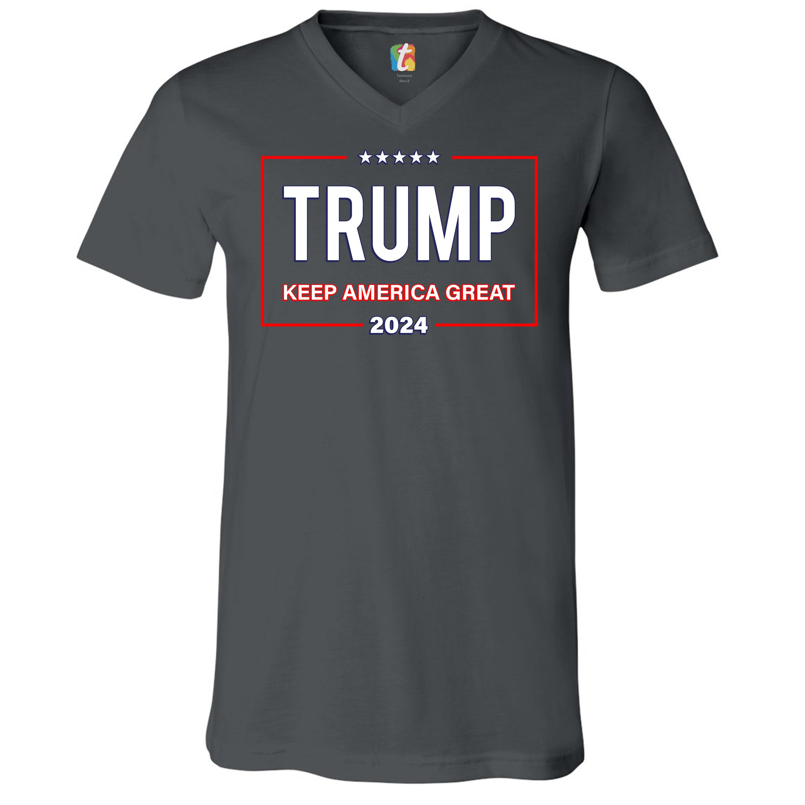 Donald Trump Keep America Great 2024 V-Neck T-shirt Vote Red ...