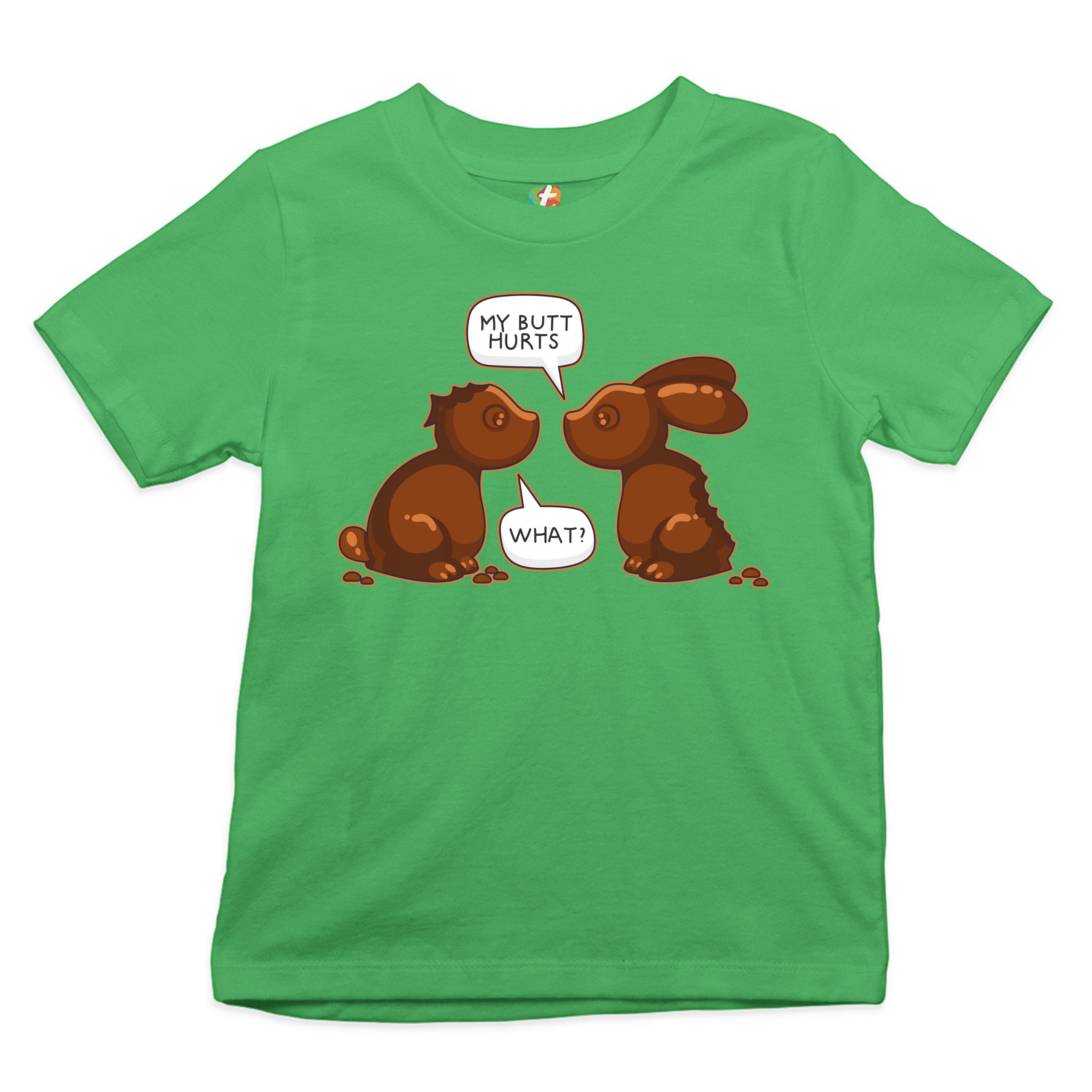 My Butt Hurts - What? Youth T-shirt Chocolate Bunnies Easter Rabbits Kids - Picture 36 of 56